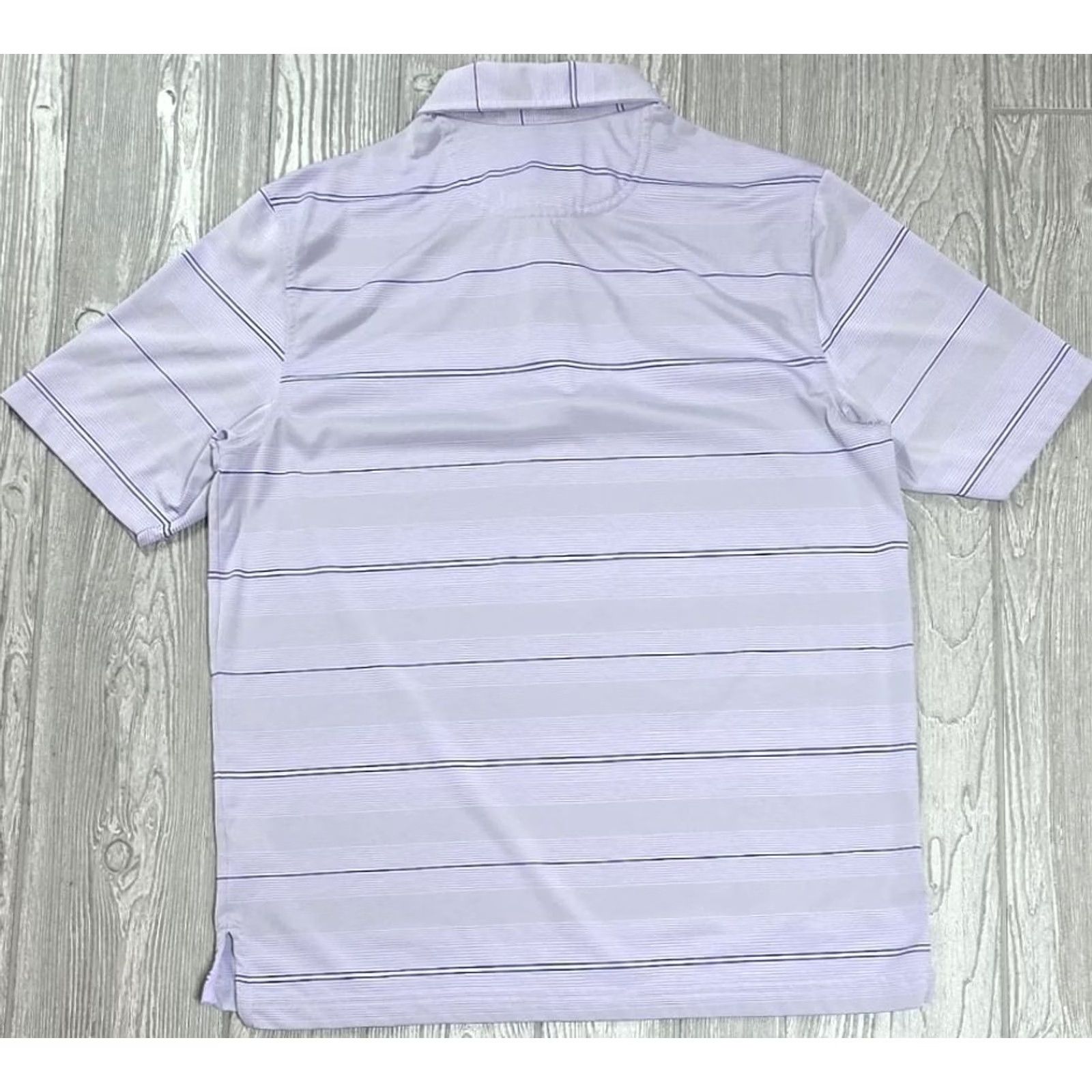 Vintage Bobby Jones Performance Polo Mens M Purple Stripe Pinehurst Golf Embroidered Shirt Size US M / EU 48-50 / 2 - 5 Thumbnail