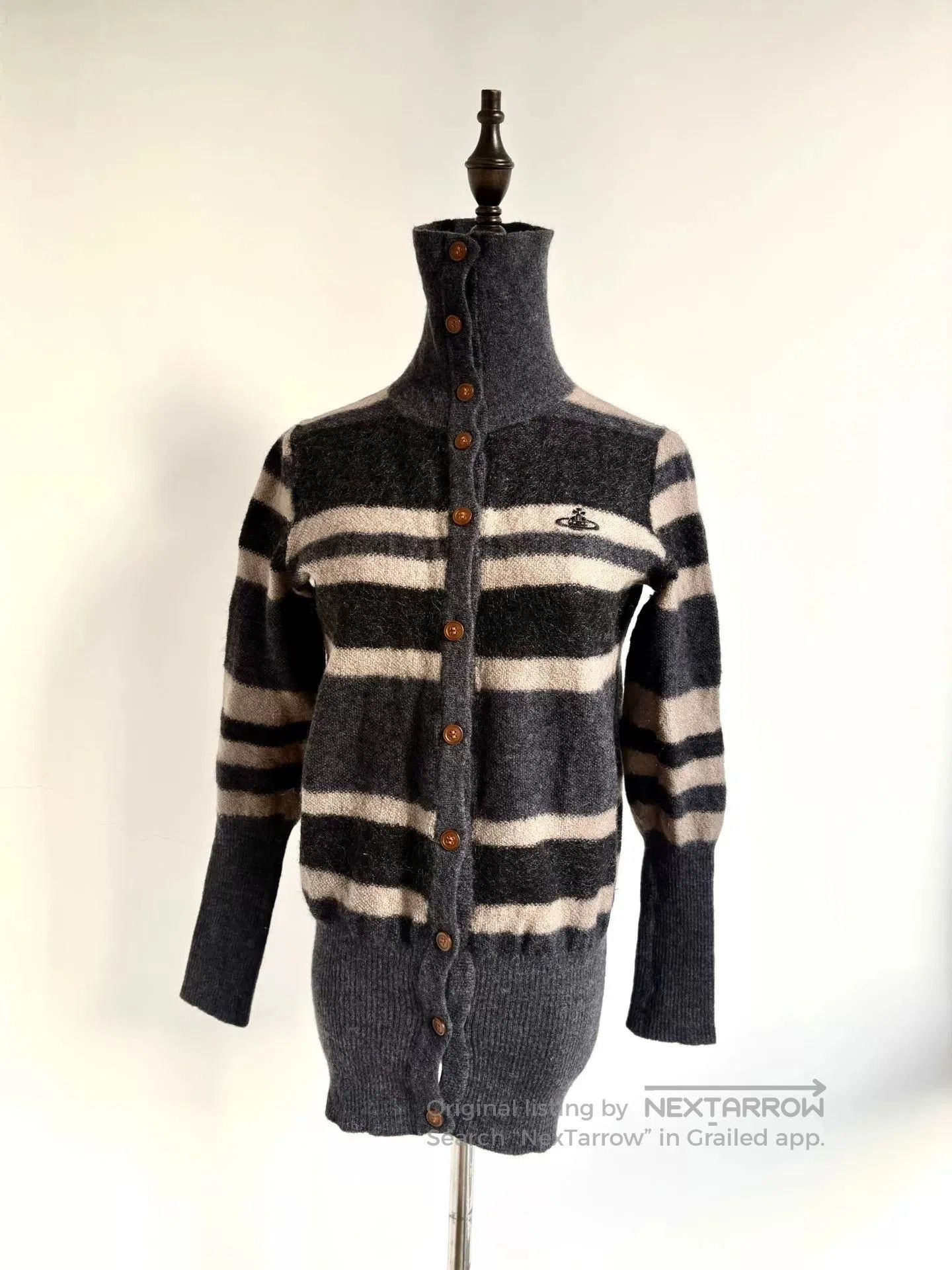 Vivienne Westwood Vivienne Westwood Gray Stripe Wool Jacket. Size US S / EU 44-46 / 1 - 2 Thumbnail