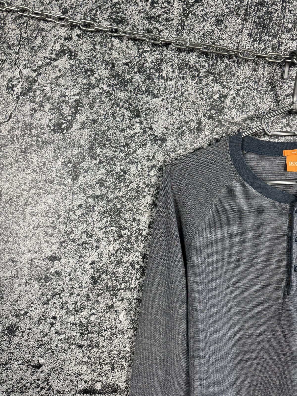Hugo Boss BOSS Hugo Boss Long Sleeve Henley Shirt Slim Fit Size M Size US M / EU 48-50 / 2 - 3 Thumbnail