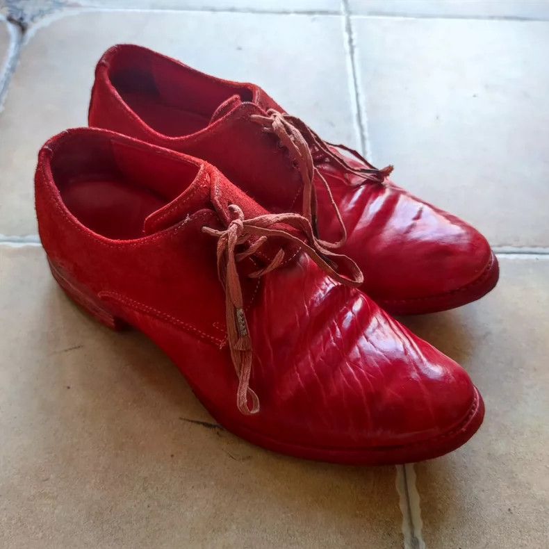 靴 Carol Christian Poell Goodyear Red Derby Carol Christian Poell Goodyear Red Derby OBJECT DYED GOODYEAR