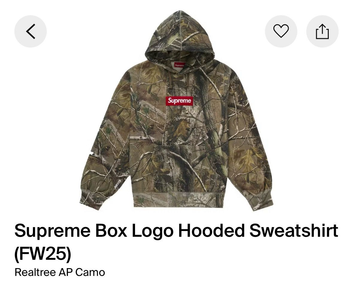 Supreme Camo Realtree Box Logo Hoodie Size US M / EU 48-50 / 2 - 1 Thumbnail