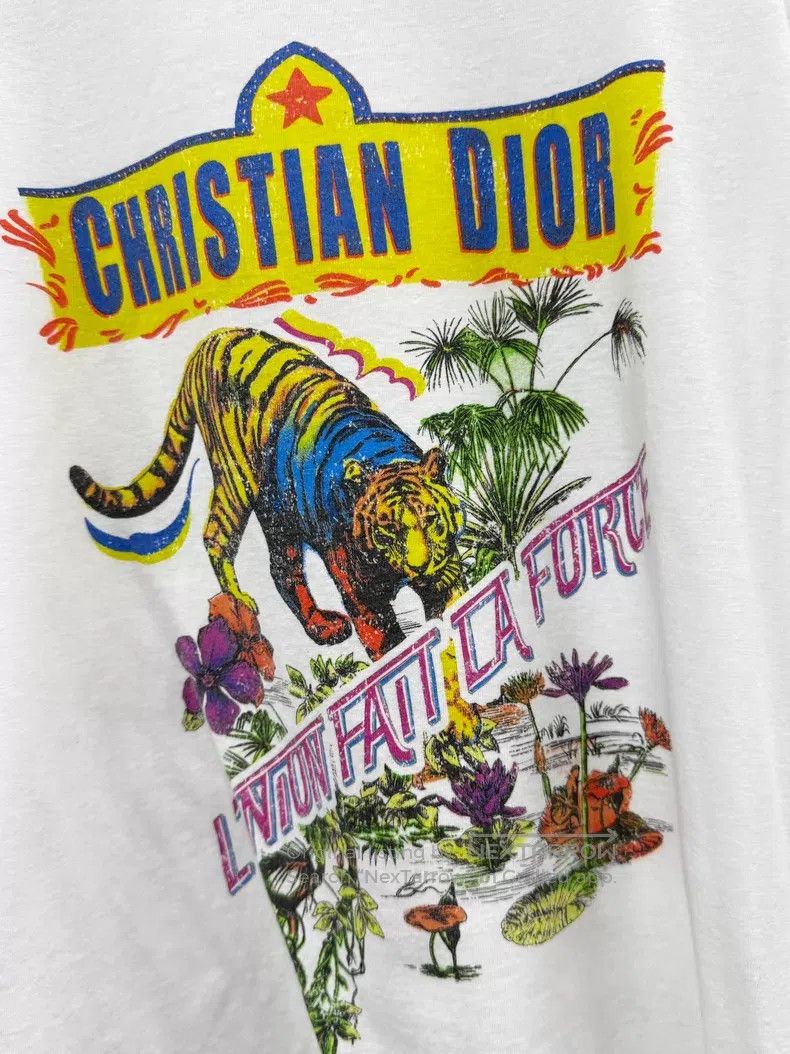 Dior Dior White Zoo Printed Tiger T-shirt Size S / US 4 / IT 40 - 2 Thumbnail
