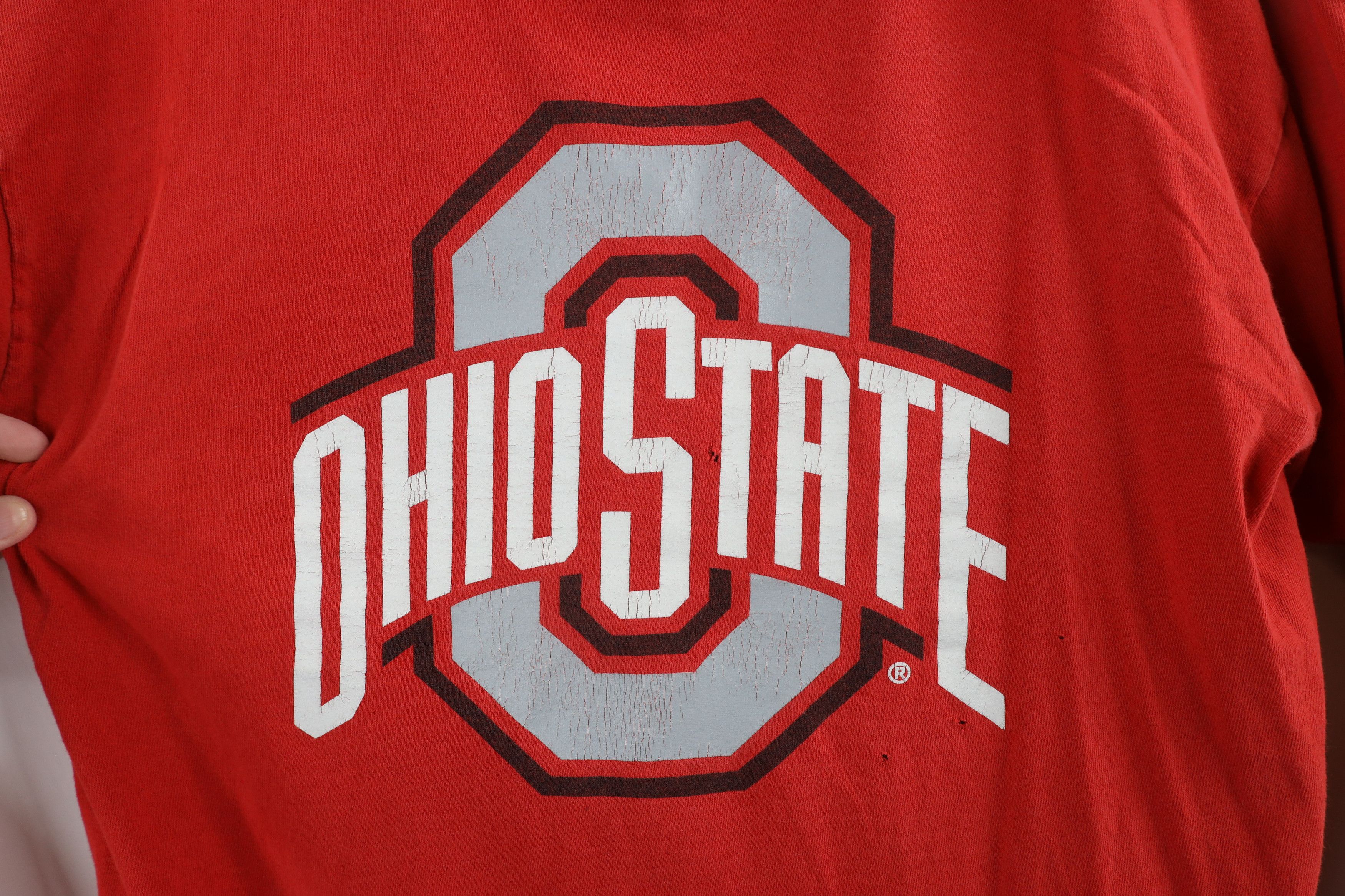 Vintage Vintage 90s Ohio State University Long Sleeve T-Shirt Red Size US M / EU 48-50 / 2 - 4 Thumbnail