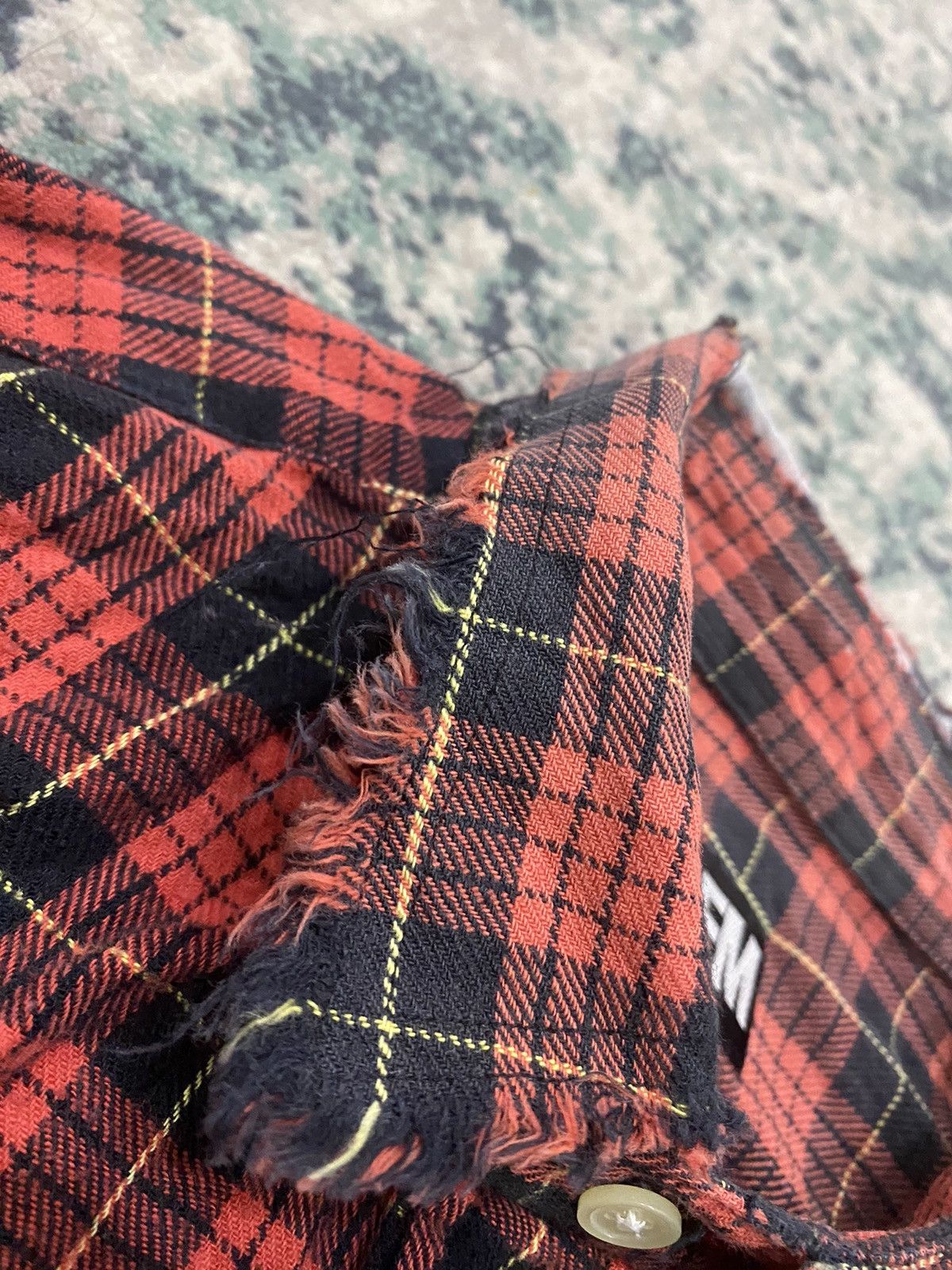 PPFM PPFM Distressed Design Flannel Button Up Shirt Size US L / EU 52-54 / 3 - 7 Thumbnail