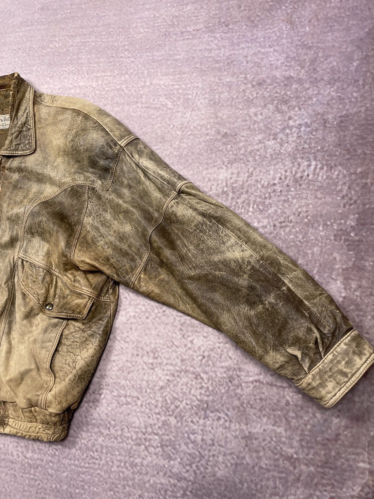 Japanese Brand Vintage Y2K Outfit Vera Pelle Leather Bomber Jacket Size US L / EU 52-54 / 3 - 7 Thumbnail