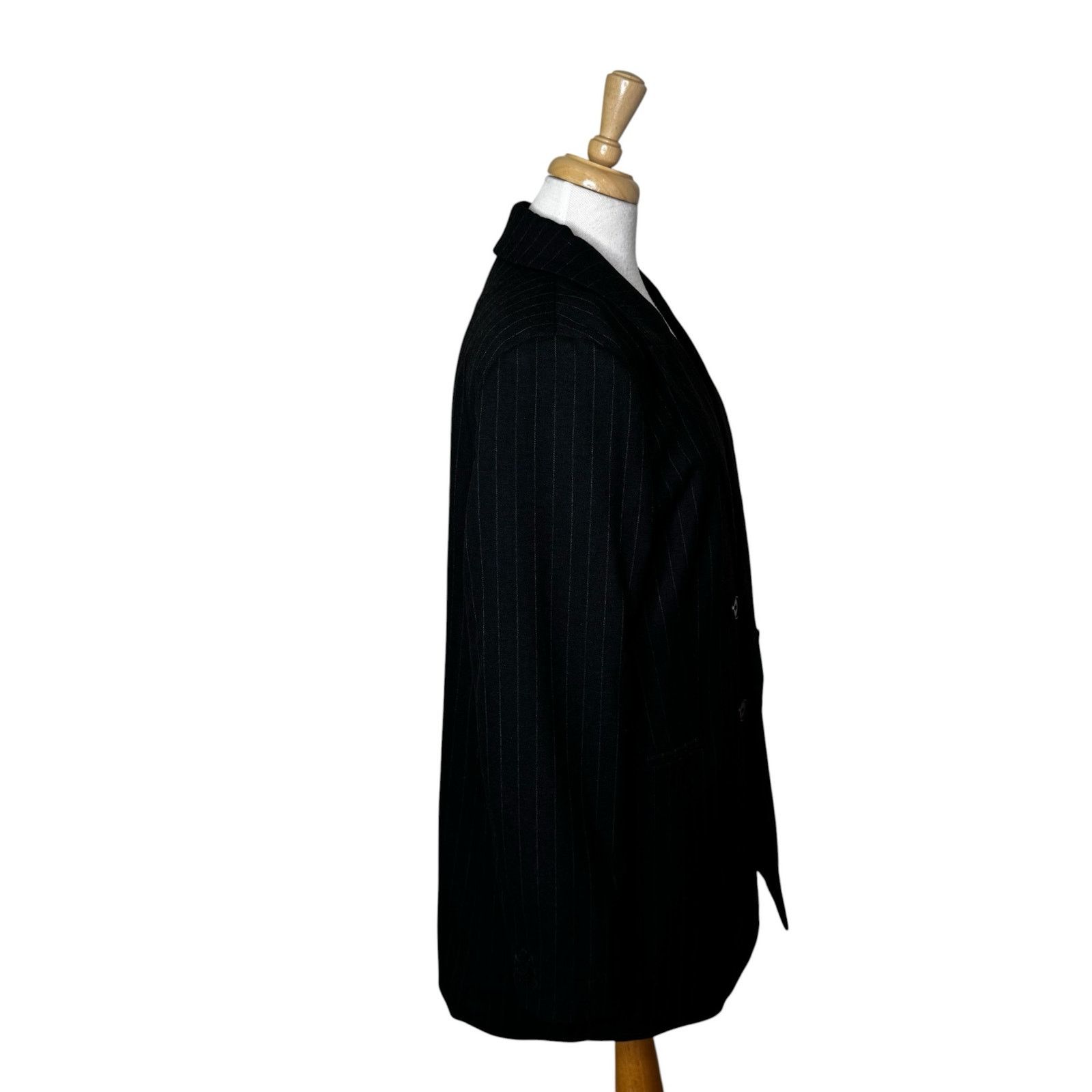 H&M H&M Oversized Charcoal Gray White Stripe Pinstripe Blazer Size M / US 6-8 / IT 42-44 - 2 Thumbnail