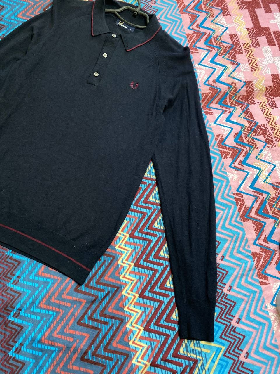Fred Perry Mens Fred Perry Polo Longsleeve Navy Size US S / EU 44-46 / 1 - 13 Thumbnail