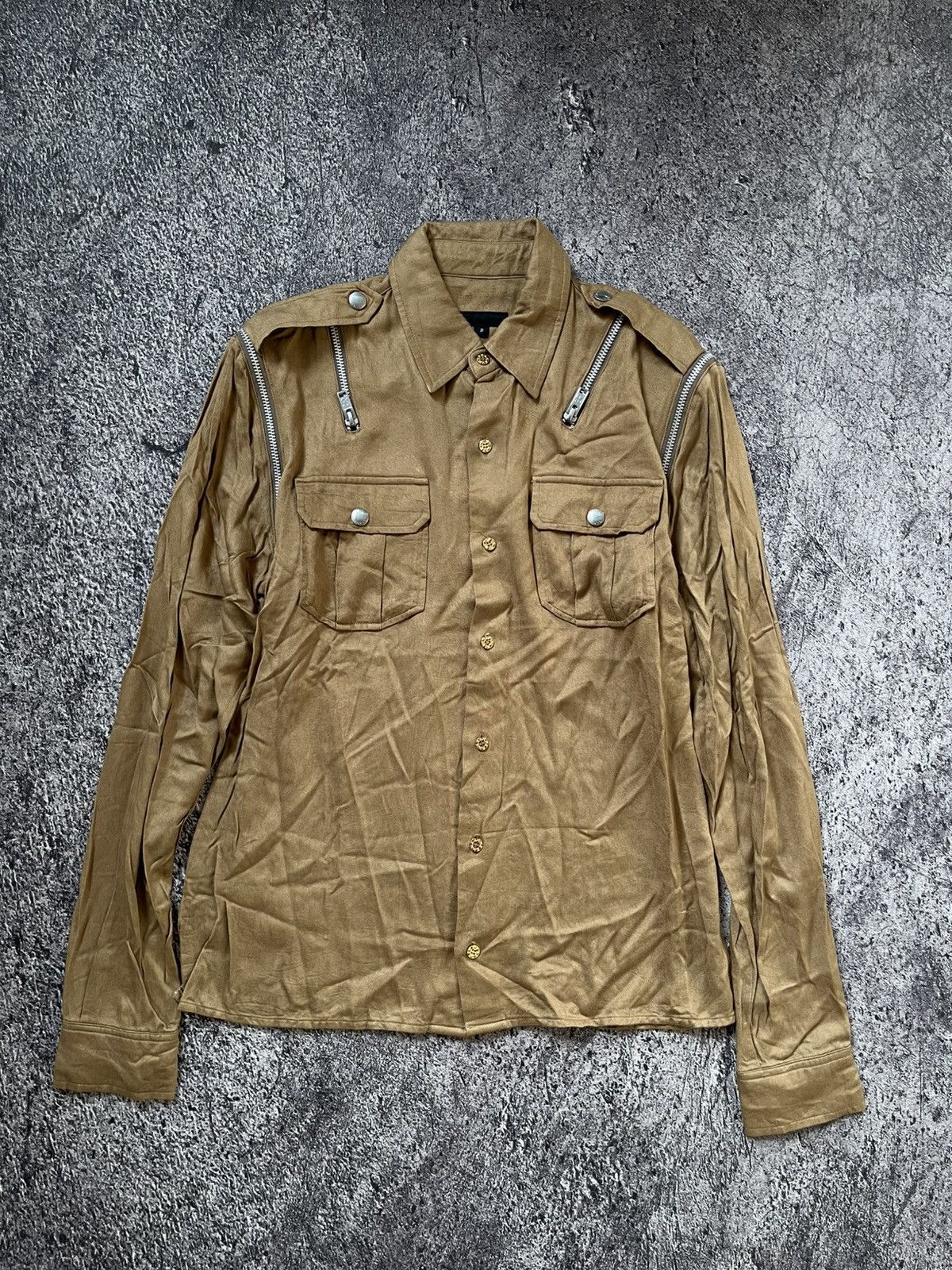Japanese Brand AVANT GARDE STYLE” MULTI ZIPPER BUTTON SHIRT Size US M / EU 48-50 / 2 - 1 Thumbnail