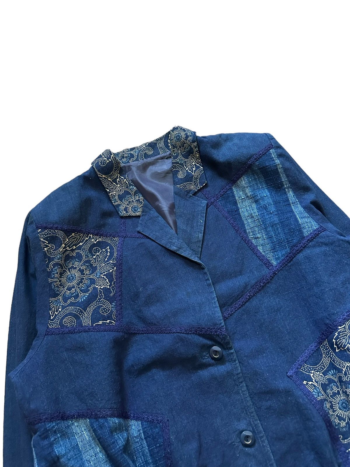 Vintage Vintage Indigo Patchwork Jacket Cardigan Size US M / EU 48-50 / 2 - 4 Thumbnail