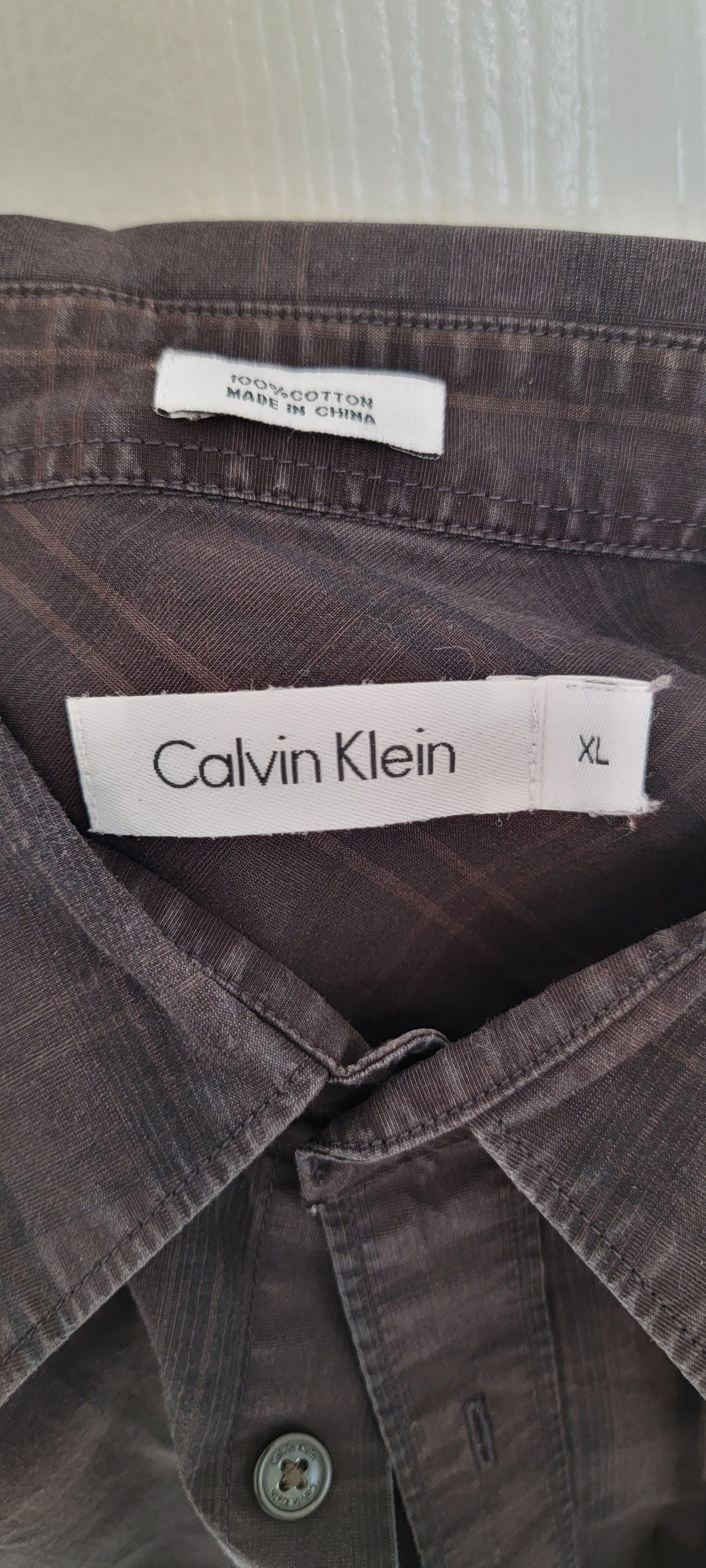 Calvin Klein Gray plaid shirt Size US XL / EU 56 / 4 - 3 Thumbnail