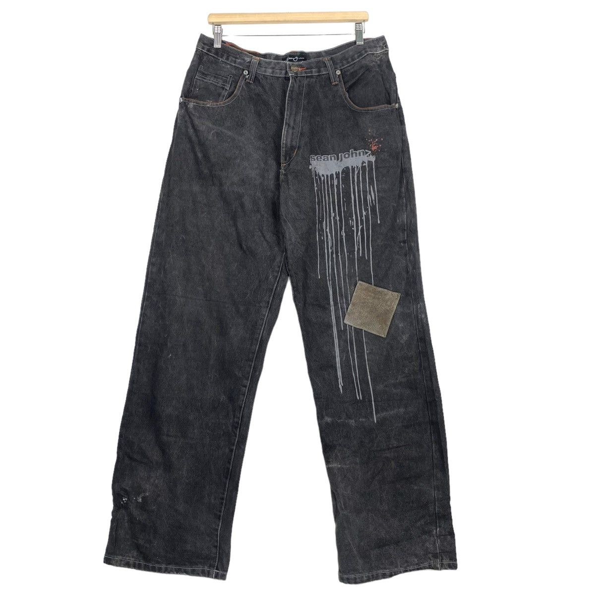 Sean John × Vintage 💥90s SEAN JOHN PAINTER JEAN DENIM STREETWEAR Size US 34 / EU 50 - 1 Thumbnail