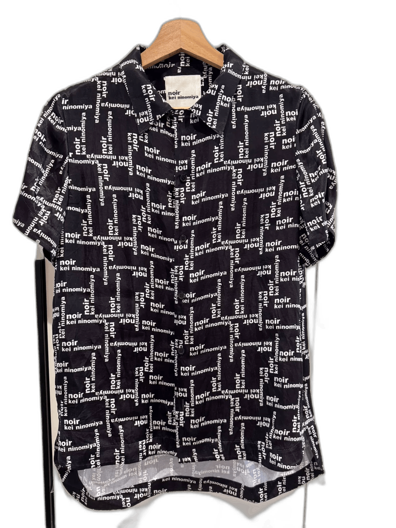 Comme des Garcons CDG Noir Kei Ninomiya Printed Short Sleeve Shirt - dmc Size M / US 6-8 / IT 42-44 - 1 Thumbnail