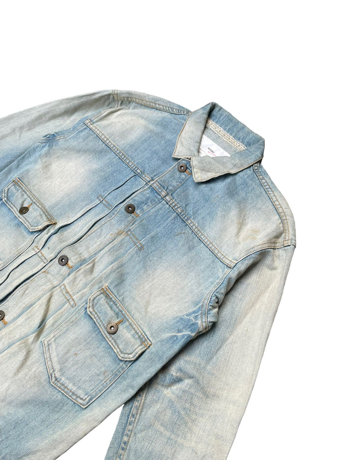 Designer Snidel Type II Faded Denim Jacket Size M / US 6-8 / IT 42-44 - 2 Thumbnail