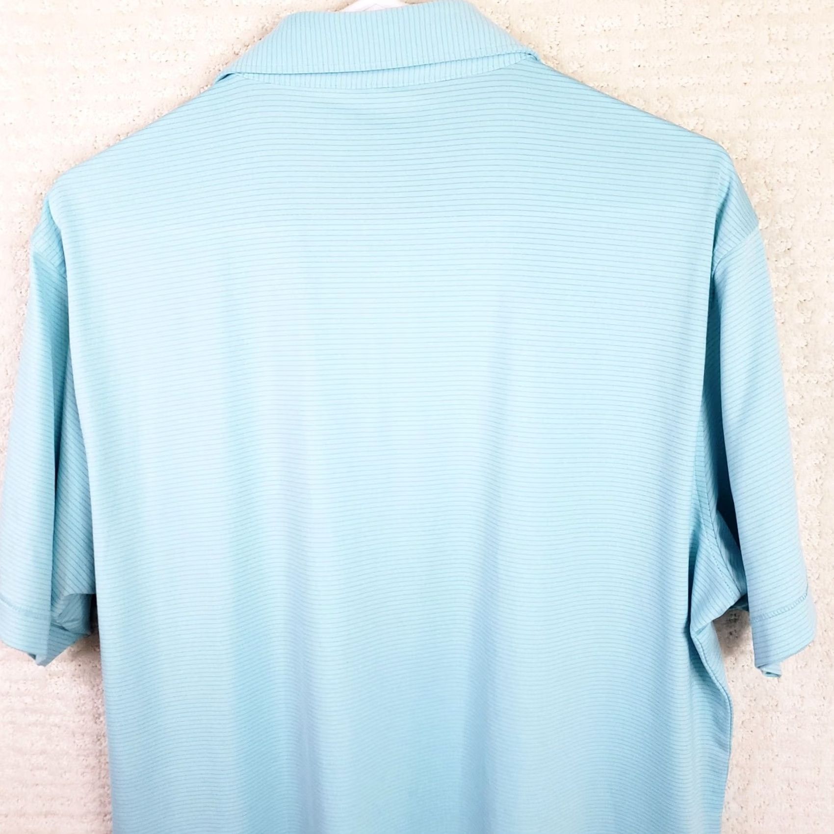 Peter Millar Peter Millar Crown Summer Comfort Striped Golf Polo Aqua Blue Striped Men's M Size US M / EU 48-50 / 2 - 6 Thumbnail