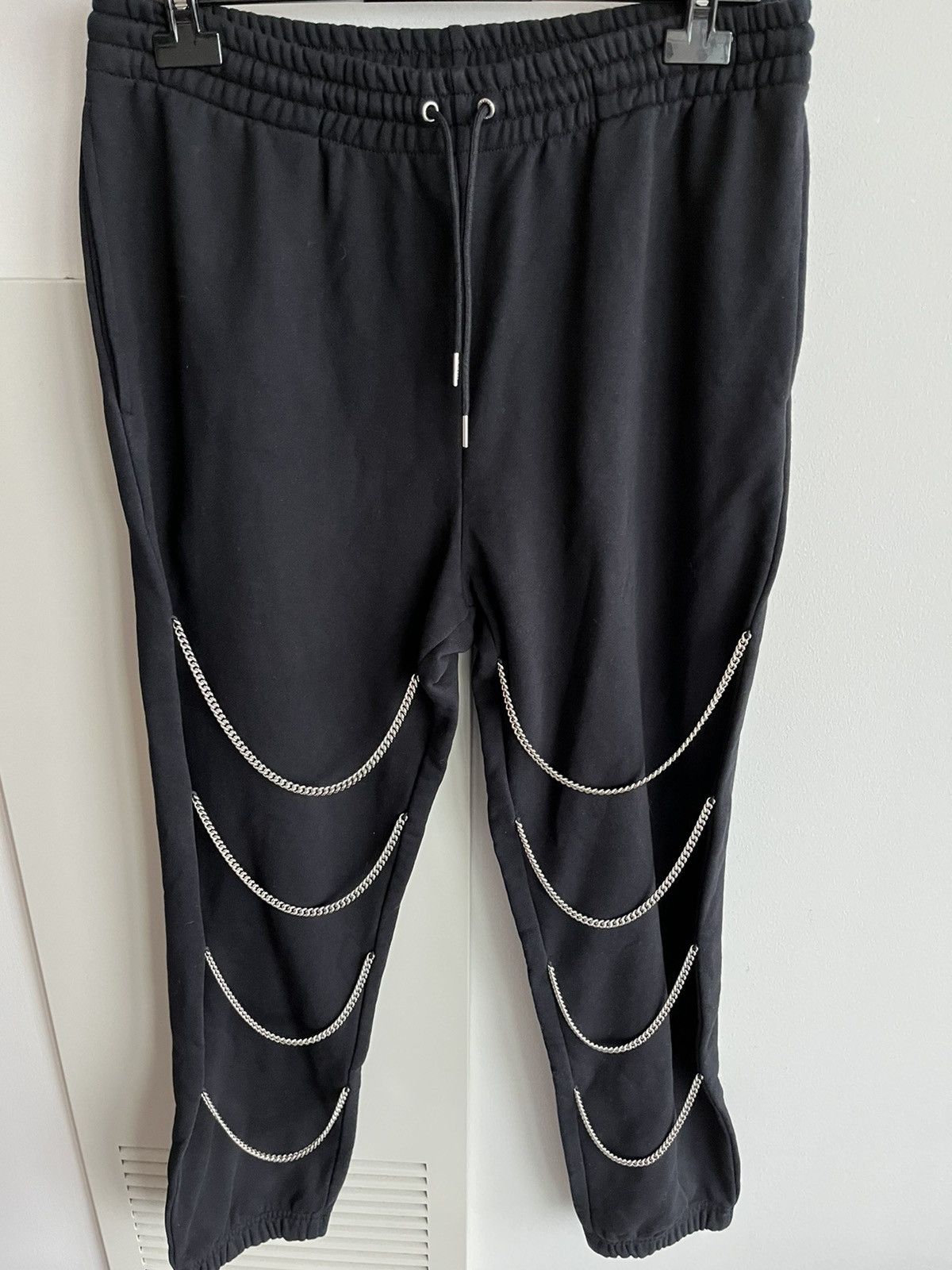 Celine × Hedi Slimane Super Runway RARE Celine By Hedi Chain Sweatpants Brand New Size US 35 - 6 Thumbnail