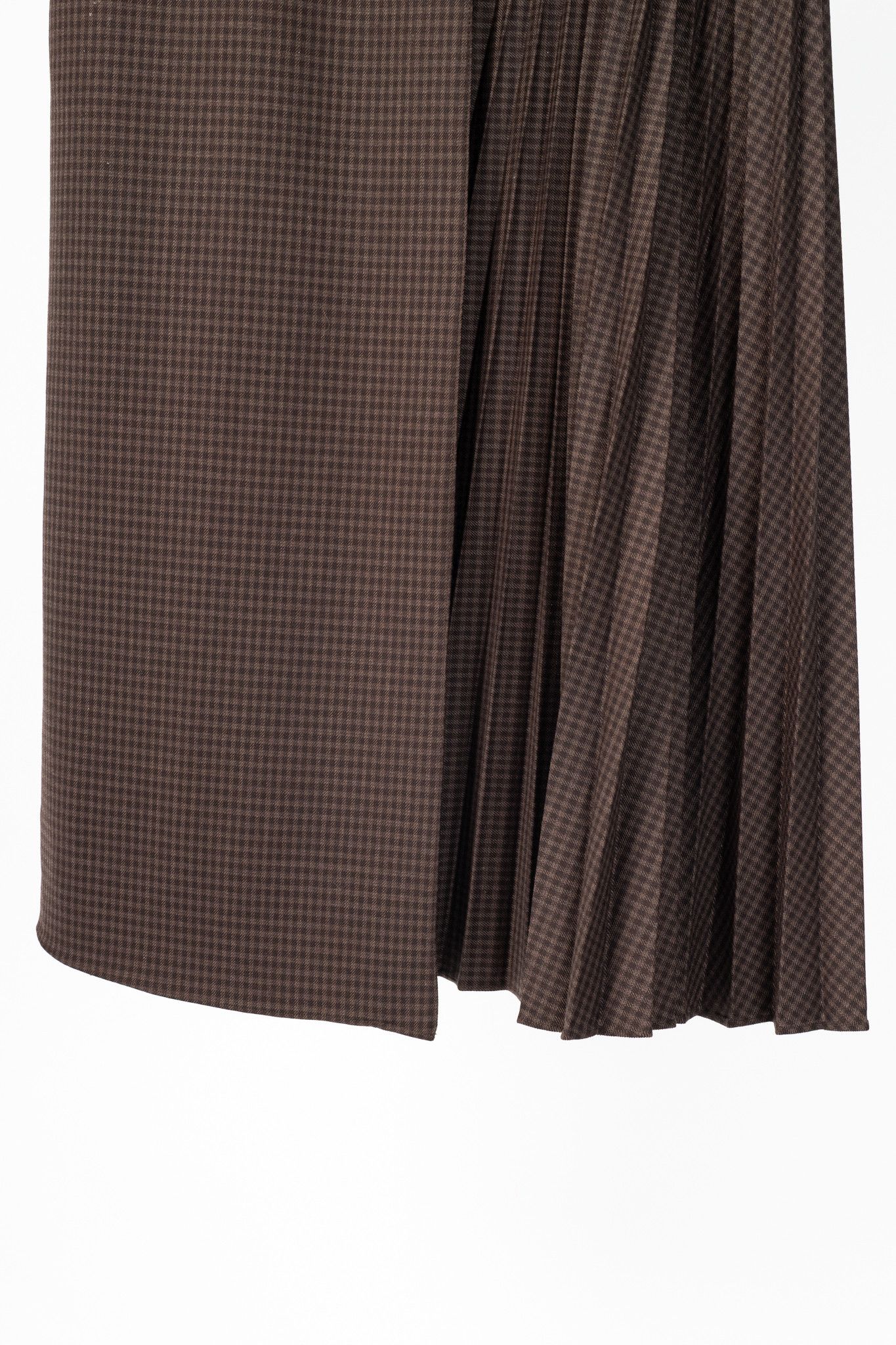 Tibi Tibi Brown Multi Jett Suiting Plaid Pleated Wrap Skirt Size 28" / US 6 / IT 42 - 6 Thumbnail