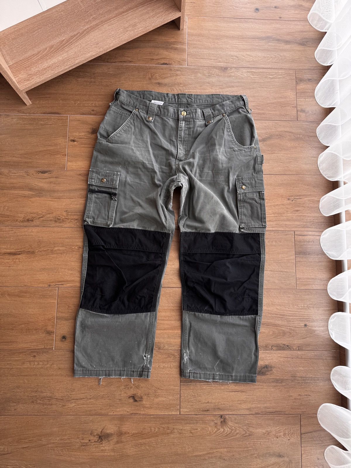Carhartt × Vintage Vintage Carhartt Workwear Cargo Green Streetwear Pants Size US 38 / EU 54 - 1 Thumbnail