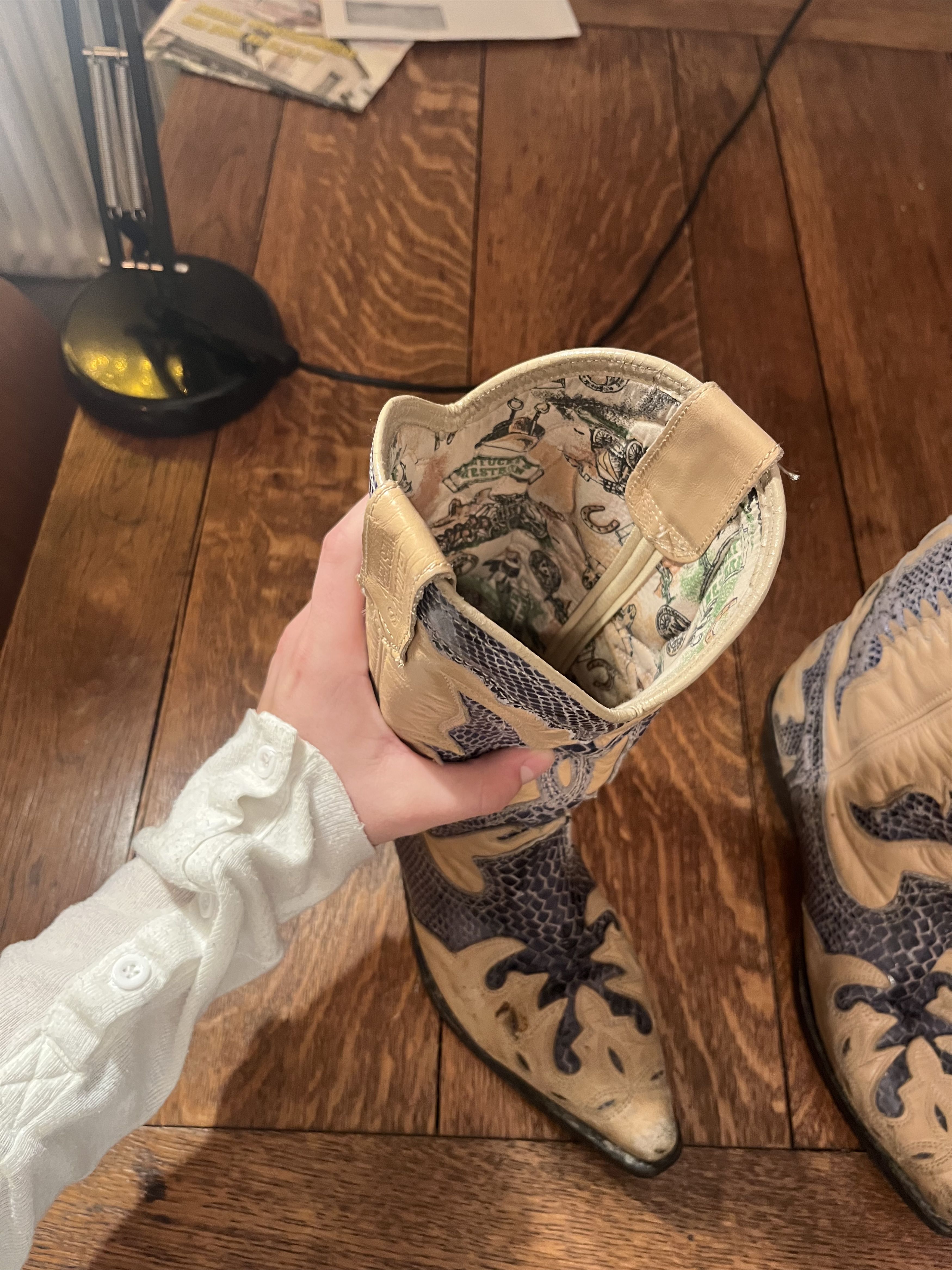 Other Vintage Kentucky Western Cowboy Boots – Genuine Leather Size US 6.5 / EU 39-40 - 4 Thumbnail