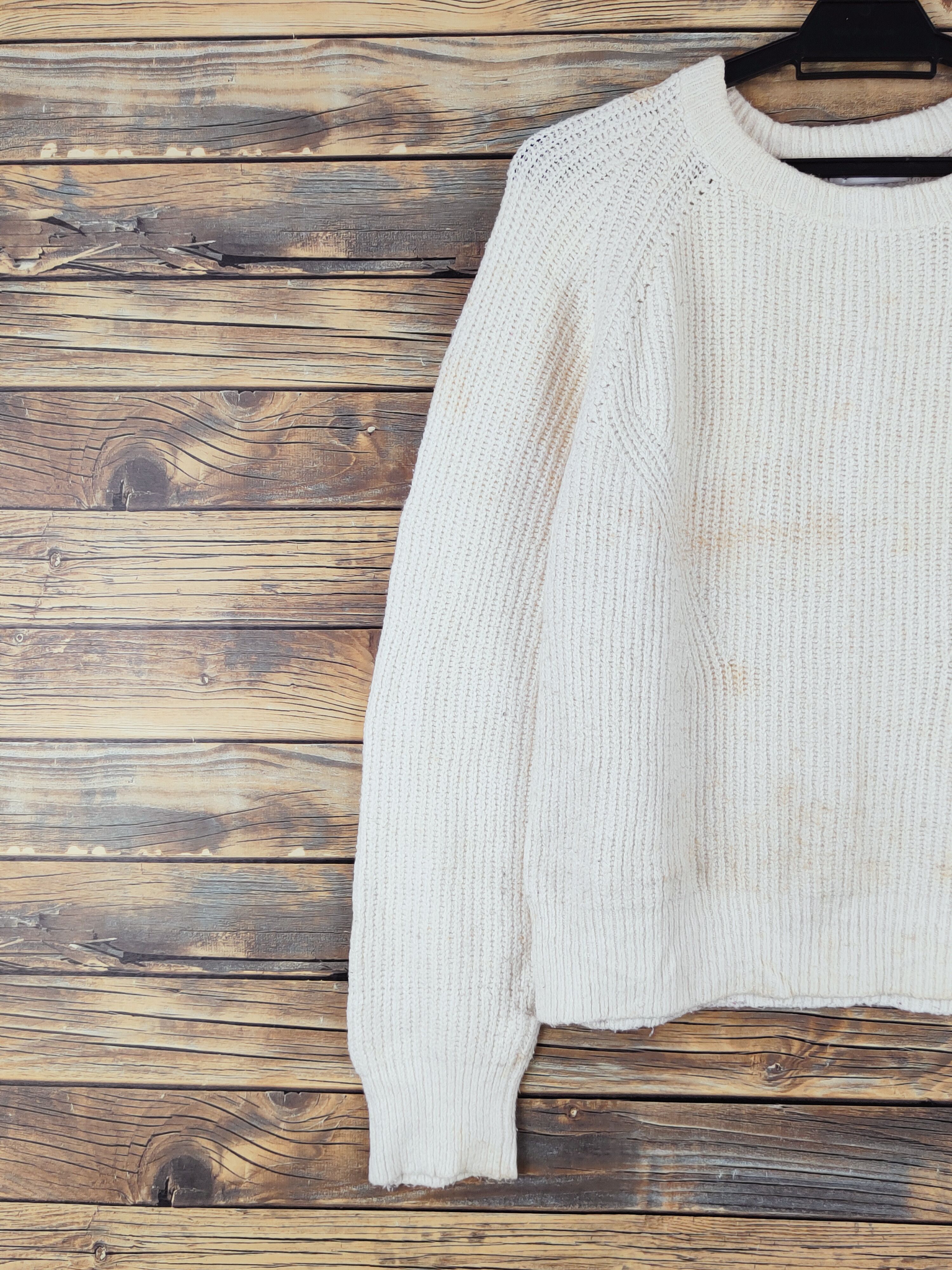 Aran Isles Knitwear × Japanese Brand × Vintage Afternoontea Cream Knitwear Sweatshirts #W987 Size M / US 6-8 / IT 42-44 - 3 Thumbnail