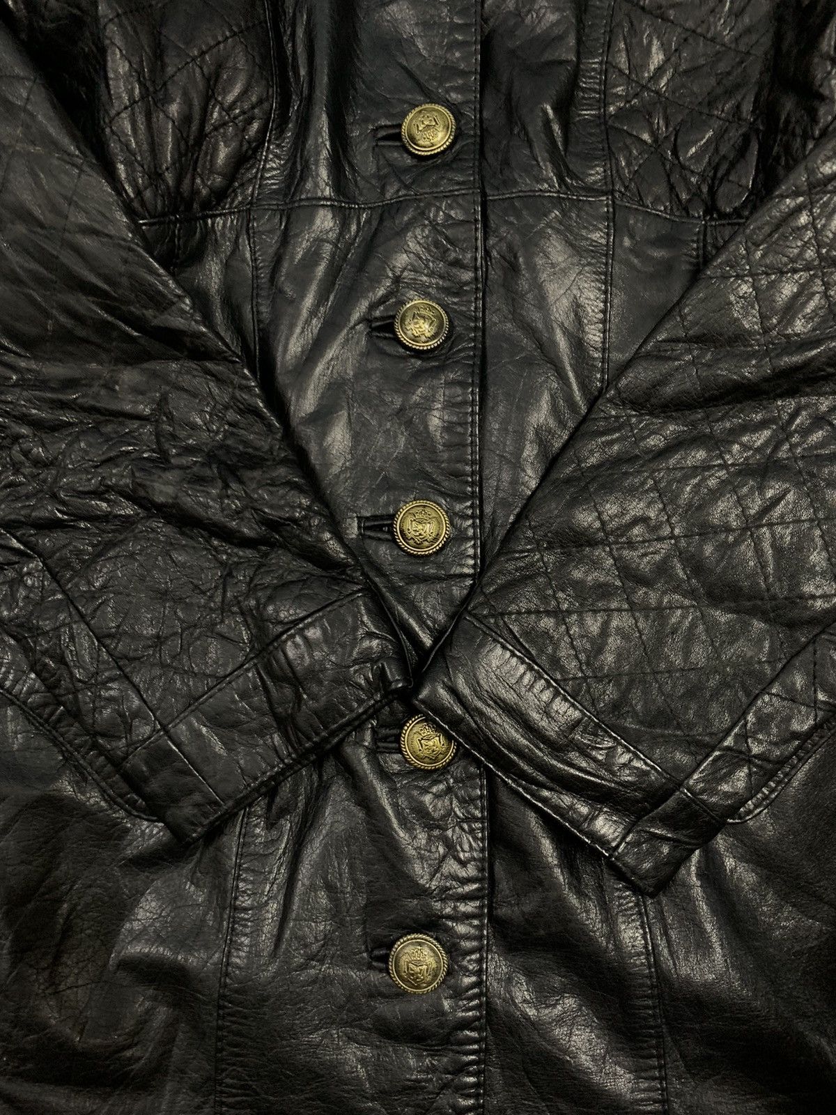 Other Vintage Marais Cowhide Leather Lace-up Punk Style Overcoat Size M / US 6-8 / IT 42-44 - 9 Thumbnail