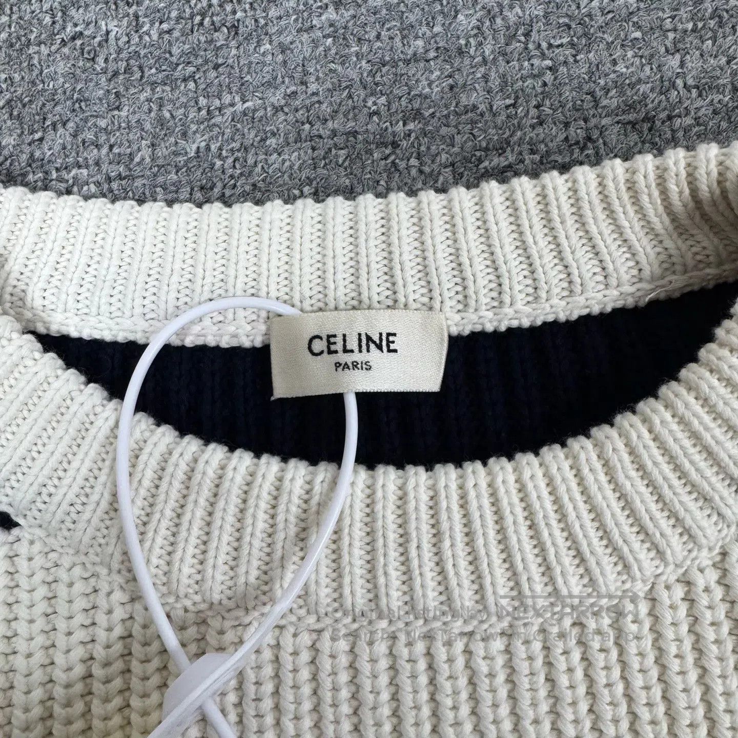 Celine CELINE Alphabet logo, stripes, knit sweater| Size M / US 6-8 / IT 42-44 - 7 Thumbnail