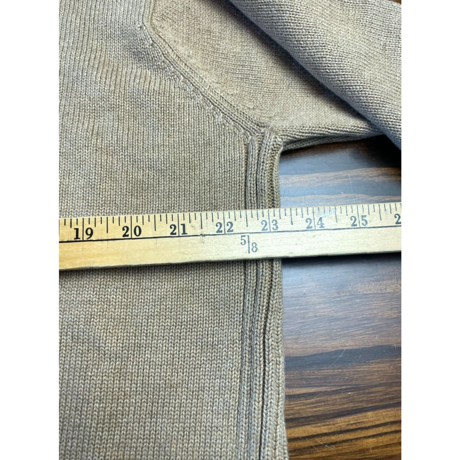 Izod IZOD Sweater Men's XL Tan Pullover 1/4 Zip Up Knit Mock Neck Long Sleeve Solid Brown Size US XL / EU 56 / 4 - 5 Thumbnail