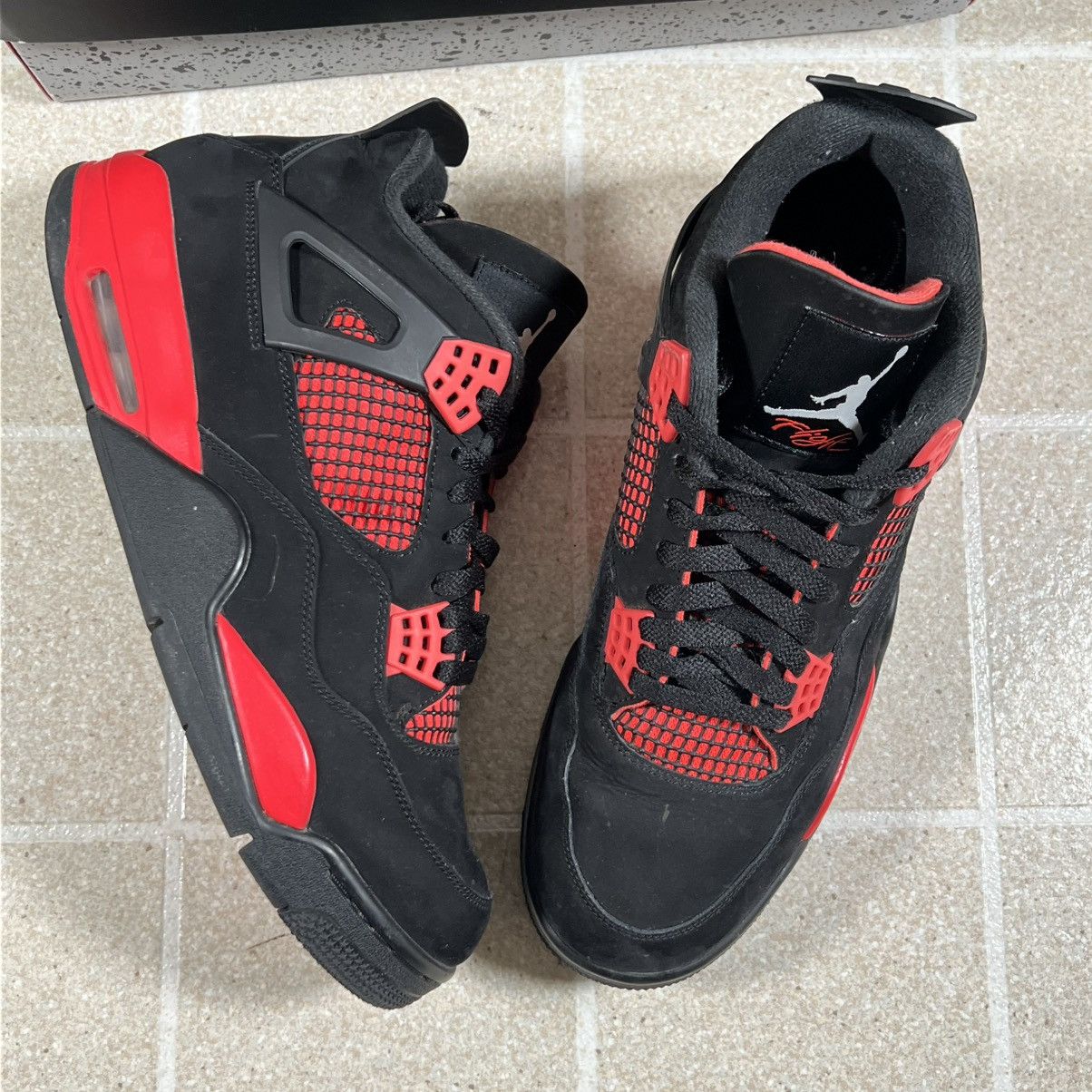 Jordan Brand Size 12 - Air Jordan 4 Retro Mid Red Thunder (CT8527-016) Size US 12 / EU 45 - 2 Thumbnail