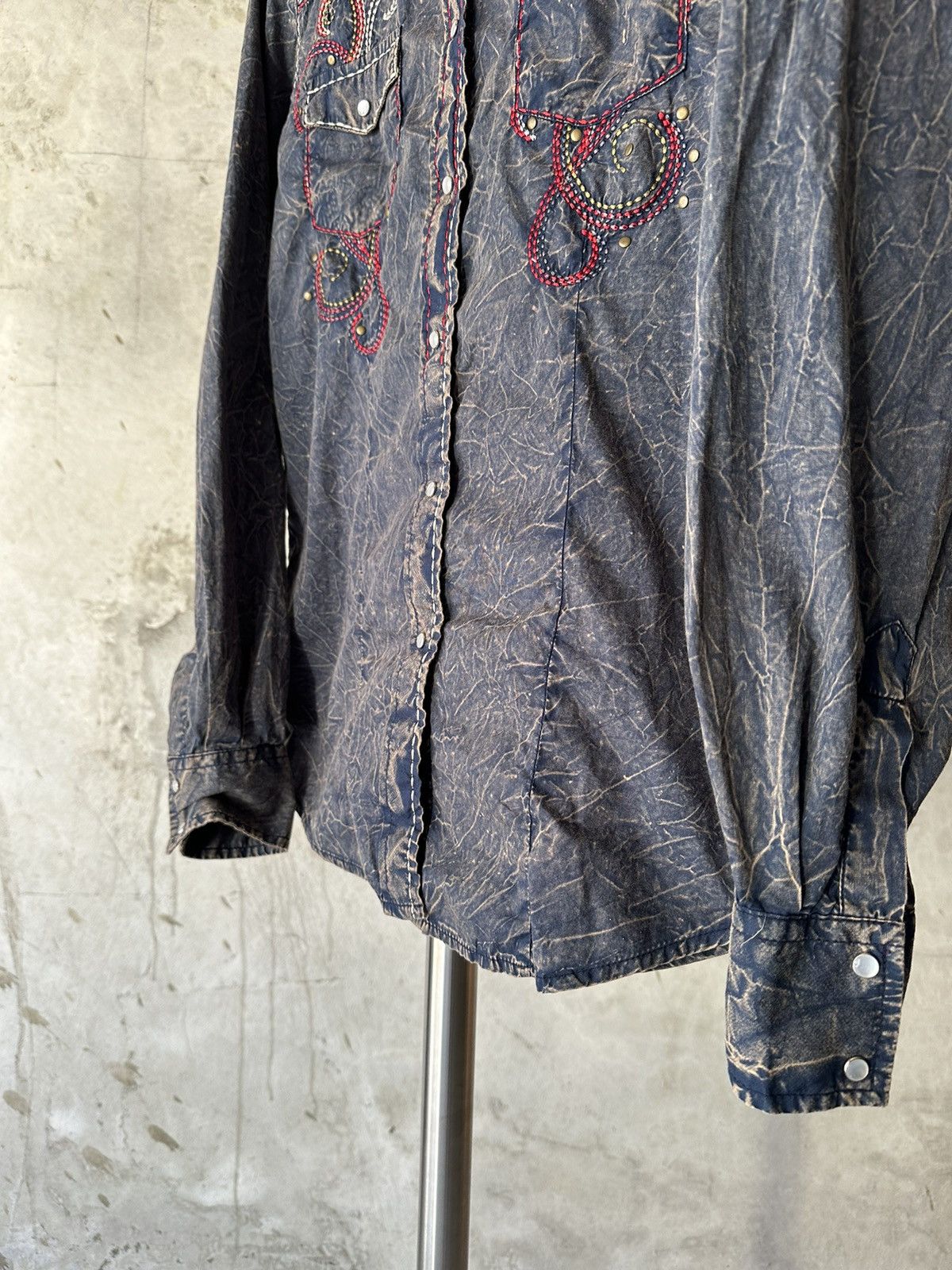 JNCO Y2K Vintage Dark blue grunge button-up long sleeve shirt Size US M / EU 48-50 / 2 - 4 Thumbnail