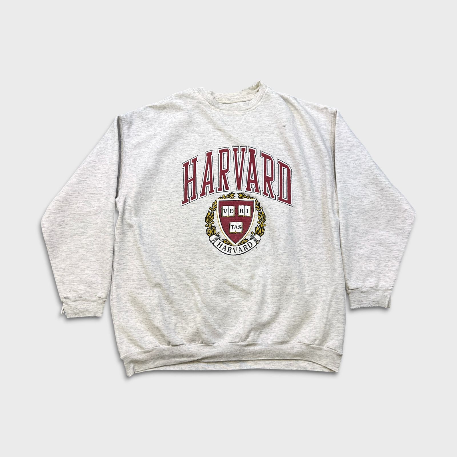 Vintage Vintage 90s Harvard University Sweatshirt League Distressed Size US L / EU 52-54 / 3 - 1 Thumbnail