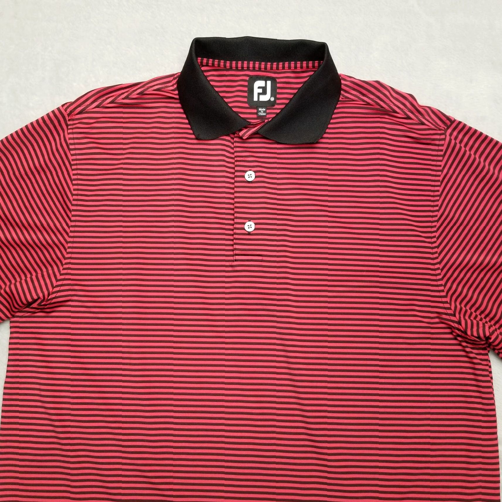 Footjoy FootJoy Polo Shirt Men M Red Black Striped Golf Performance Missoula Club Shirt Polo Golf Performance FootJoy Mens M Red Striped Polo Missoula Club Size US M / EU 48-50 / 2 - 2 Thumbnail