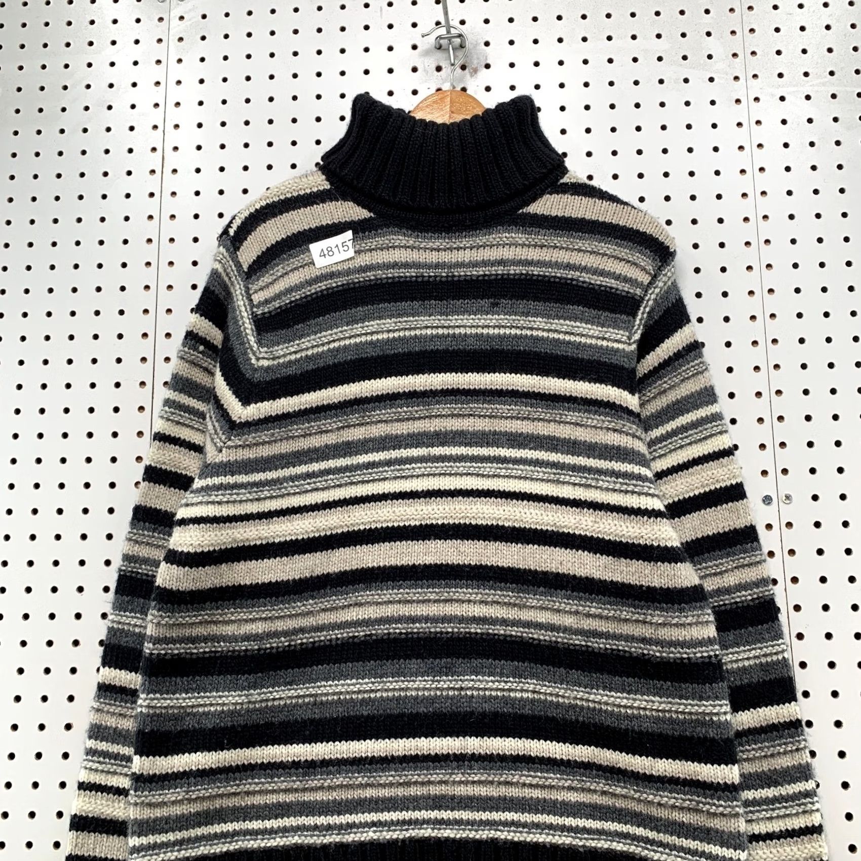 Eddie Bauer Eddie Bauer Wool Sweater Womens XL Striped Knit Turtleneck Heavyweight Pullover Size XL / US 12-14 / IT 48-50 - 4 Thumbnail