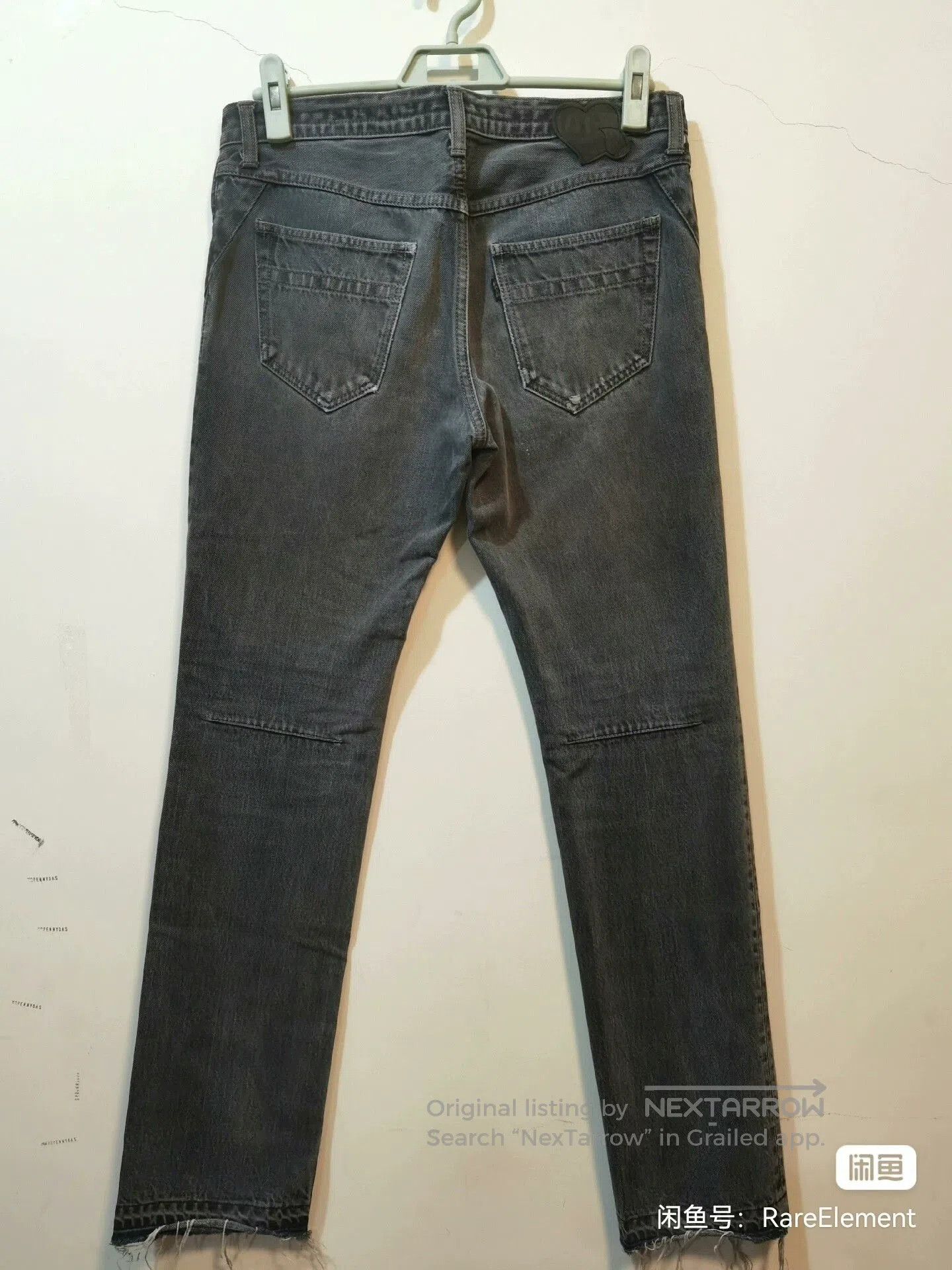 Number (N)ine Playboi Carti Distressed Black Denim Pants. Size US 30 / EU 46 - 2 Thumbnail