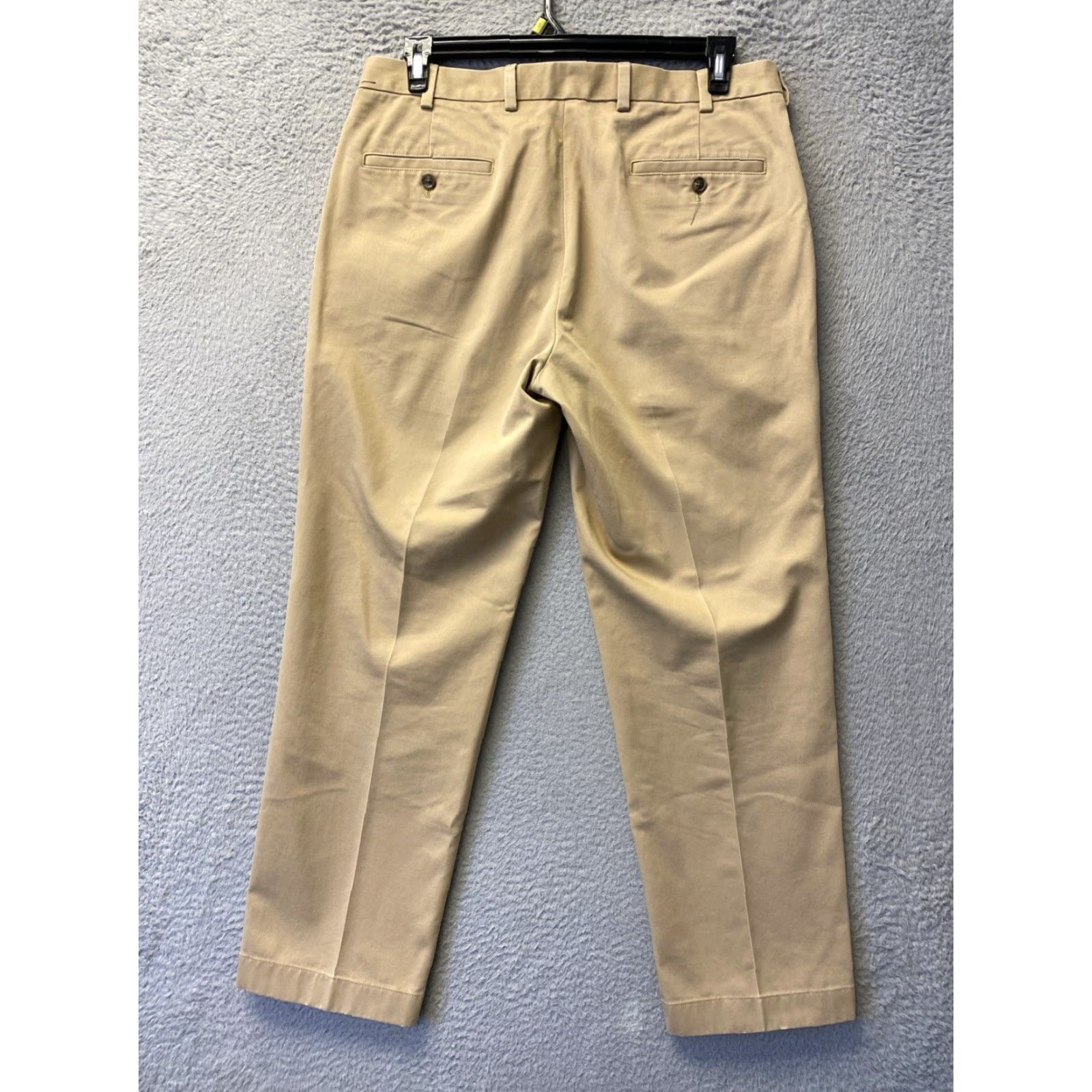 Brooks Brothers Brooks Brothers Chino Pants Mens 35x30 Light Gold Classic Fit Wool Blend Dress Pants Flat Front Zipper Stretch City Wedding 30 Inseam Men Size US 35 - 7 Thumbnail