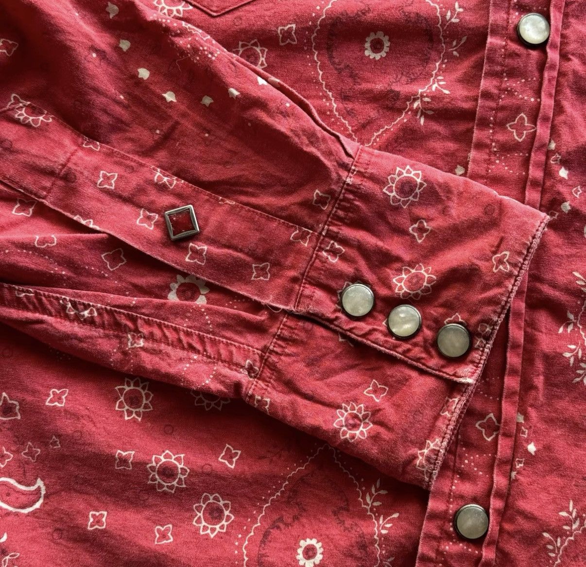 RRL Ralph Lauren RRL Ralph Lauren Double RL Red Paisley Western Shirt K22 Size US S / EU 44-46 / 1 - 4 Thumbnail