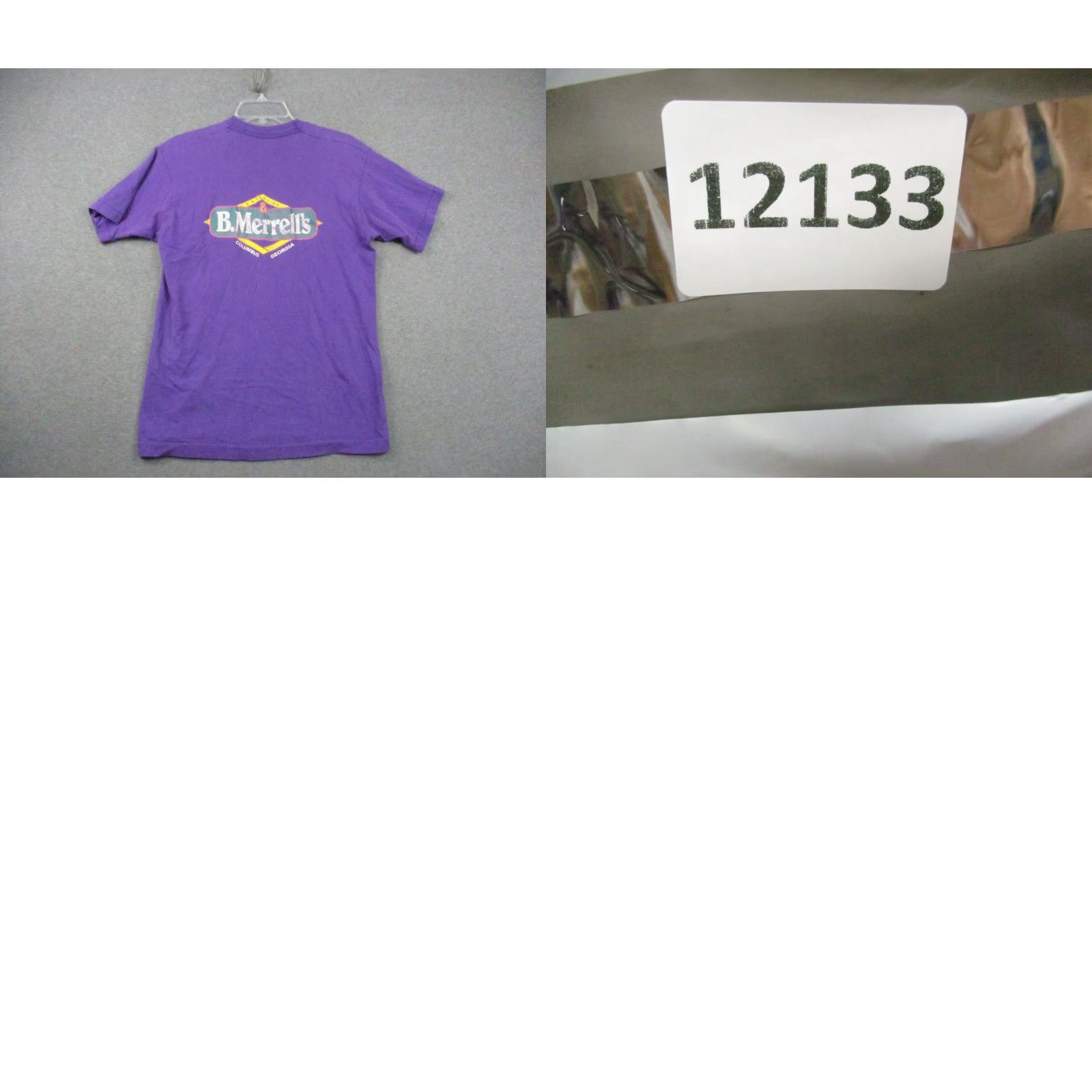 Fruit Of The Loom VINTAGE B. Merrell's Columbus Georgia Shirt Medium Single Stitch Purple USA Shirt Mens M Purple USA Vintage Size US M / EU 48-50 / 2 - 8 Thumbnail