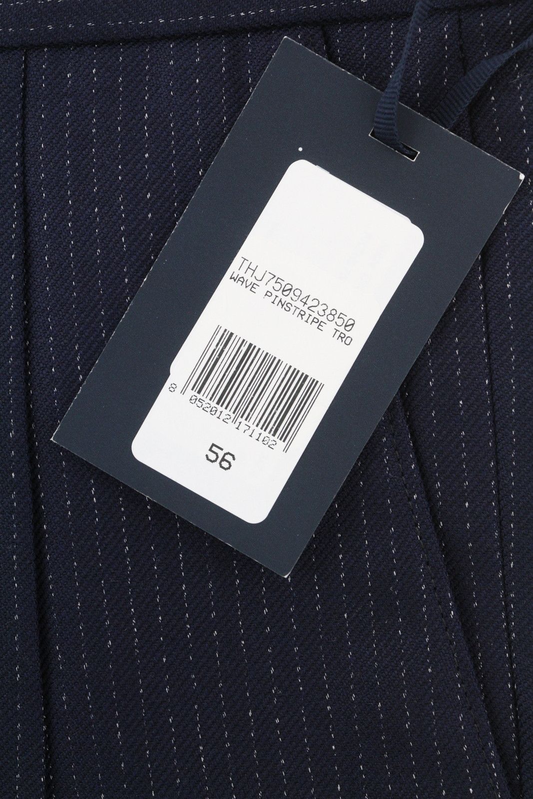 Tommy Hilfiger WAVE PINSTRIPE W40 Blue Wool Blend Pleated Leg Pants 85342 Size US 40 / EU 56 - 6 Thumbnail