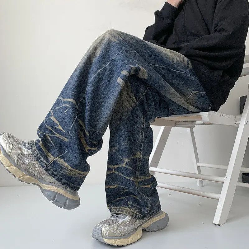 Japanese Brand × Jean Retro loose graffiti high street jeans Size US 32 / EU 48 - 2 Thumbnail