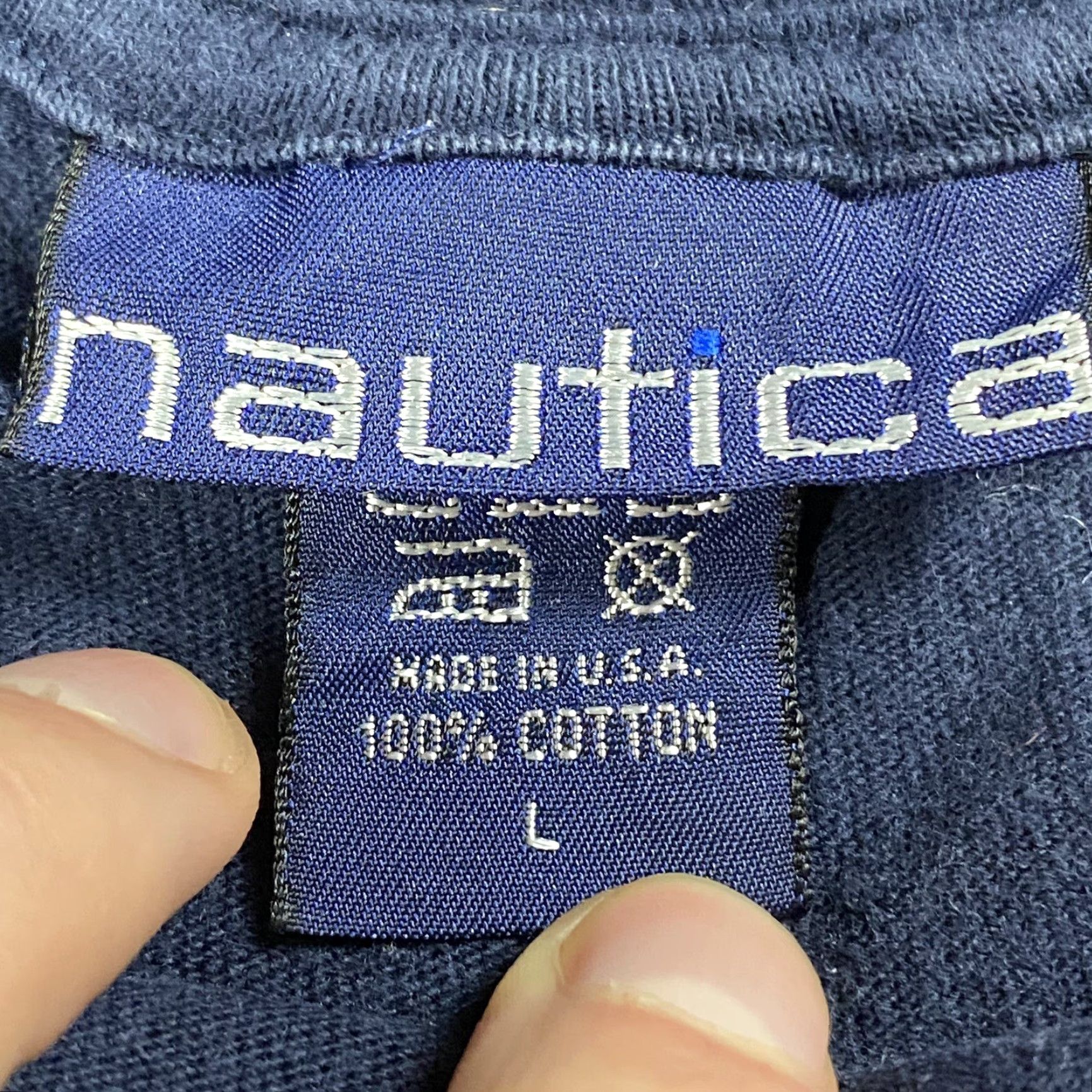 Nautica VINTAGE Nautica 90s Nautical Flag Graphic T-Shirt Black Adult L Sailing Mens Size US L / EU 52-54 / 3 - 3 Thumbnail