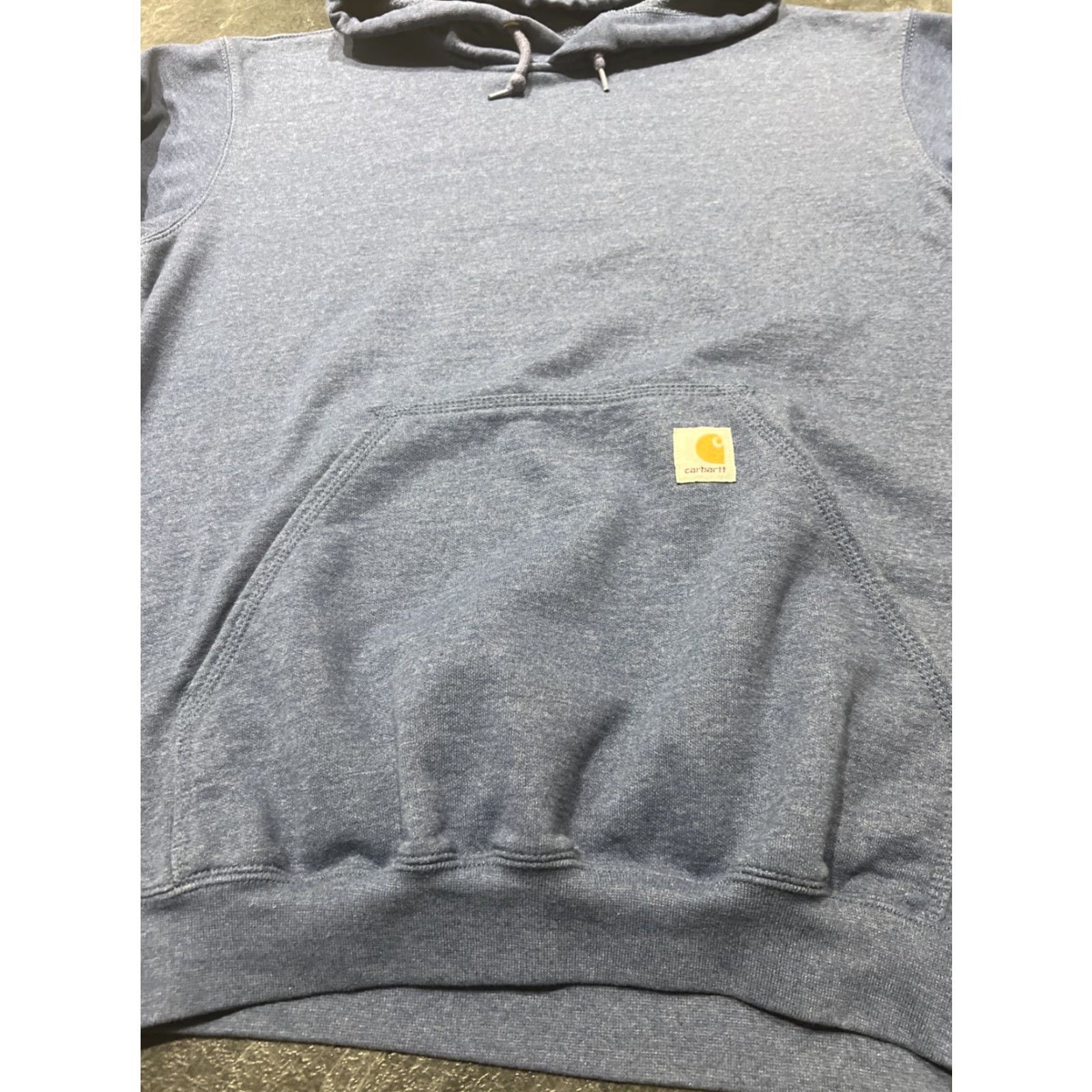 Carhartt Carhartt Hoodie Mens M Blue Sweatshirt Logo Spellout Pullover Workwear Long Sleeve Drawstring High Neck Pockets Tagless Cotton Regular Size US M / EU 48-50 / 2 - 3 Thumbnail