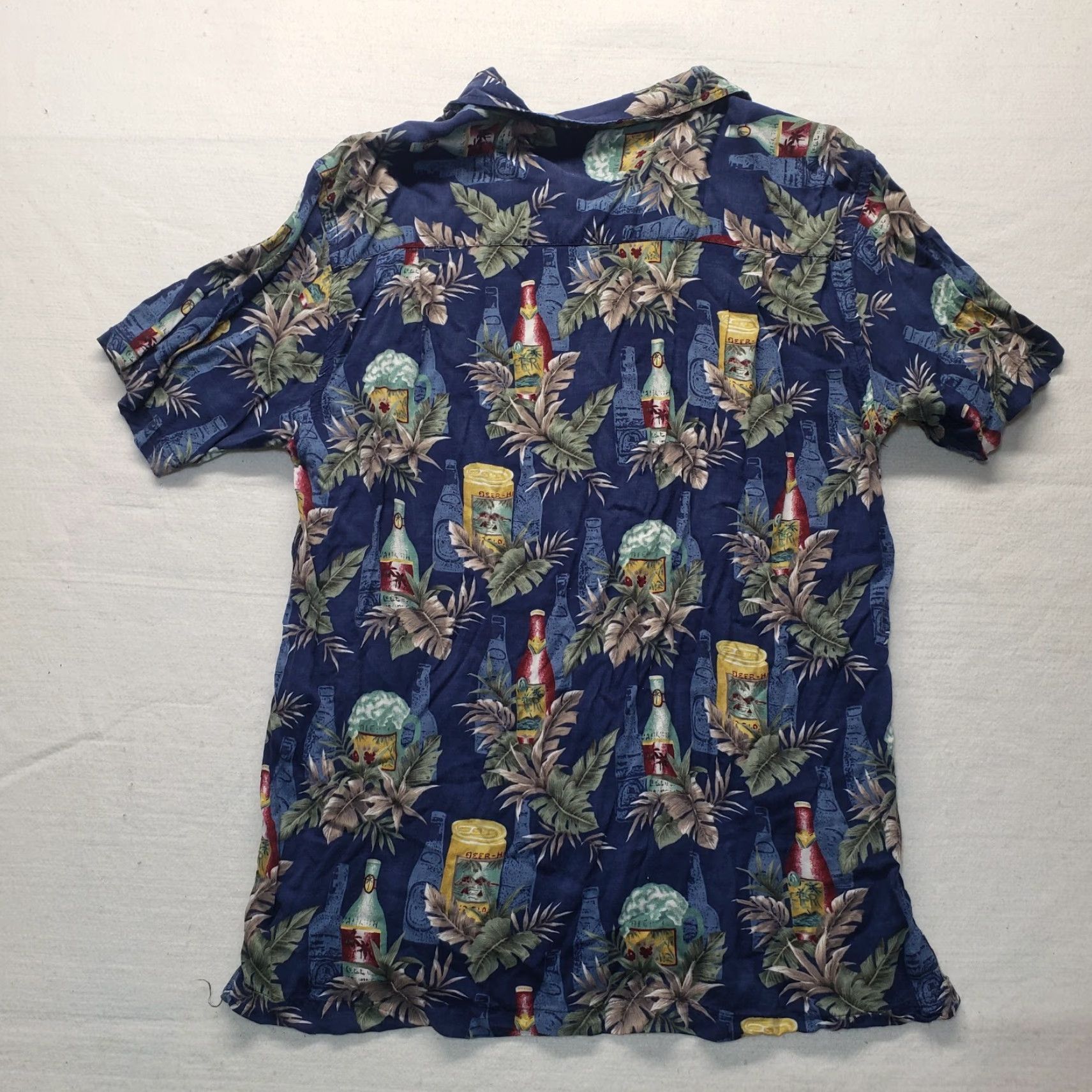 Vintage VINTAGE Steve & Barry's Hawaiian Shirt Blue Floral Beach Aloha Palms Adult Men's L Large Shirt Mens Blue Floral Hawaiian Theme 90s Size US L / EU 52-54 / 3 - 7 Thumbnail