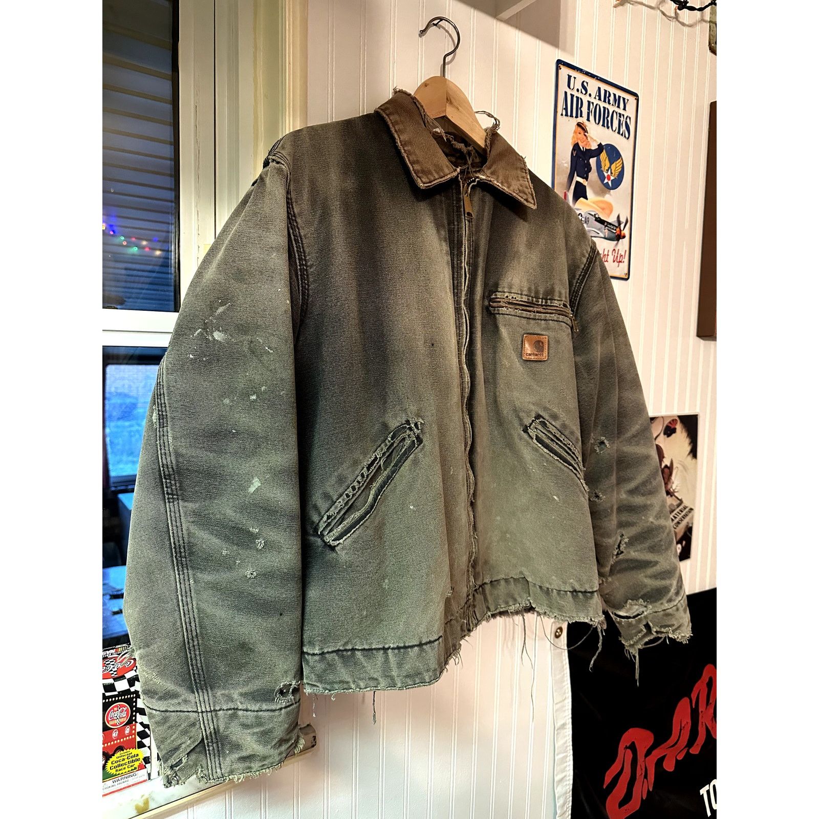 Carhartt Vtg 90s Thrashed Carhartt Black Size M Size US M / EU 48-50 / 2 - 4 Thumbnail