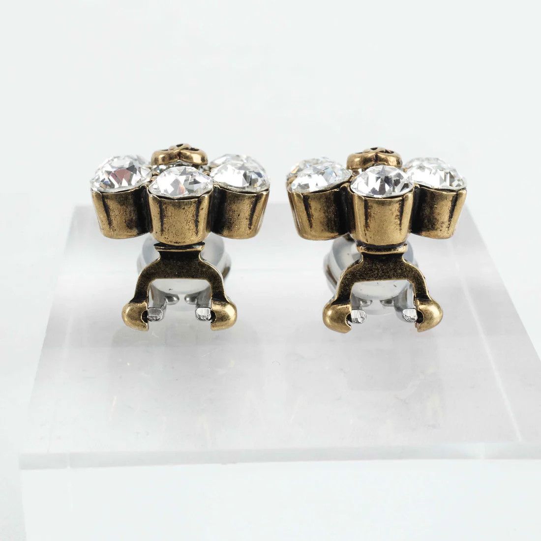 Gucci oc11z0126 Size: OS / Crystal Double Earrings In Multicolor Size ONE SIZE - 6 Thumbnail