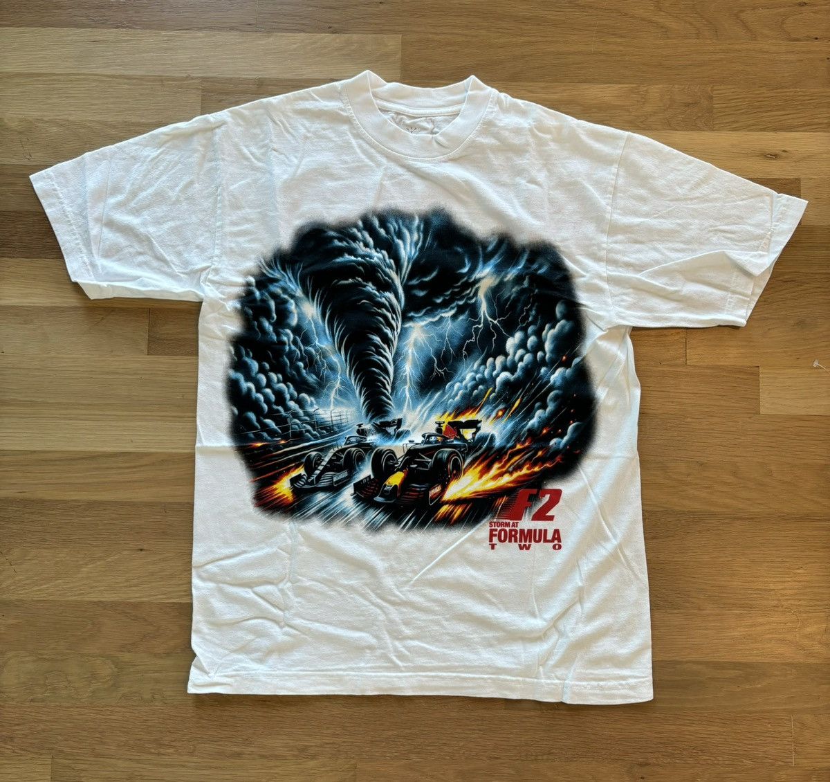 Travis Scott RARE Travis Scott Stormi Formula Two F2 Pit Crew Tee Size US M / EU 48-50 / 2 - 1 Thumbnail