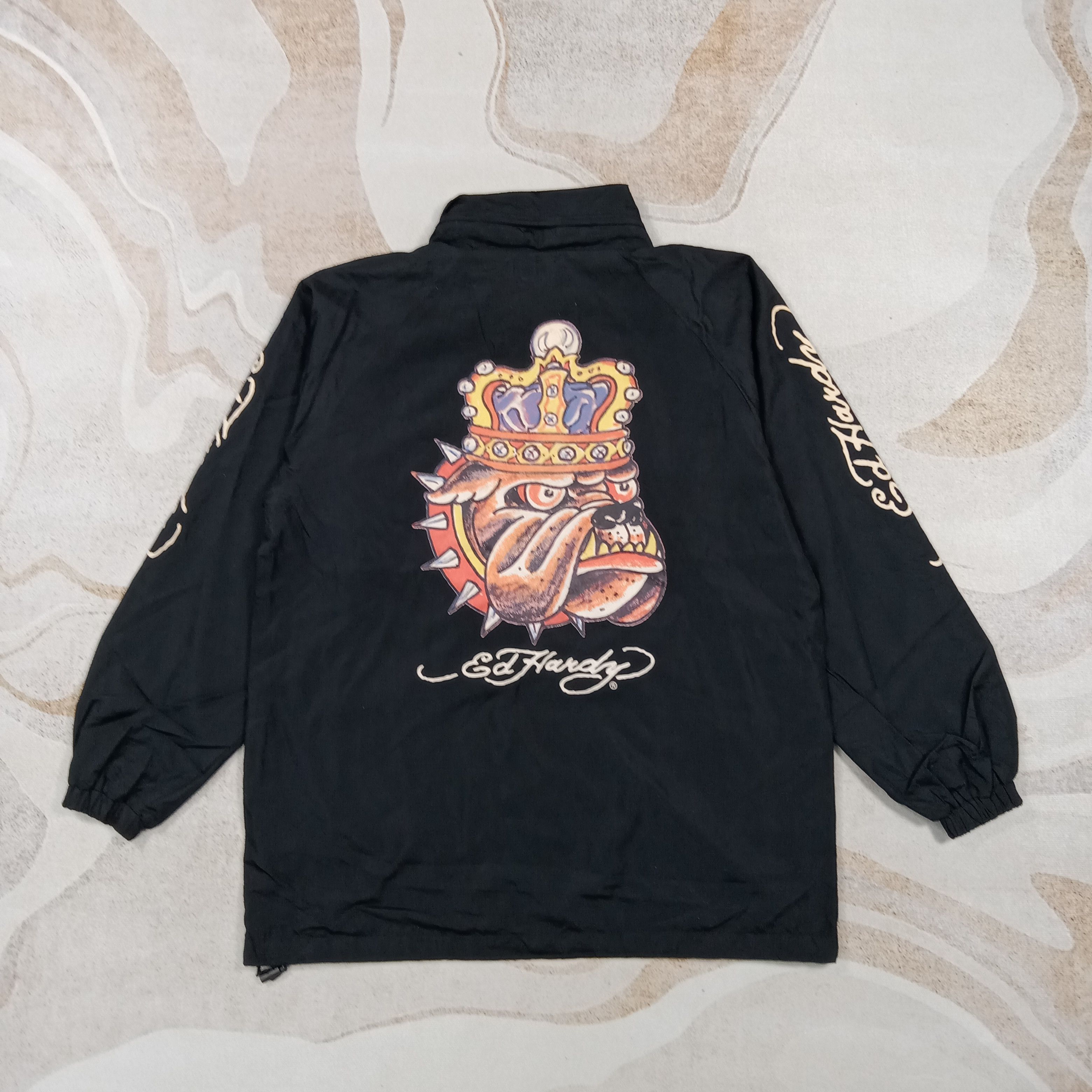 Ed Hardy Ed Hardy by Christian Audigier Windbreaker Jacket C278N24 Size US L / EU 52-54 / 3 - 1 Thumbnail