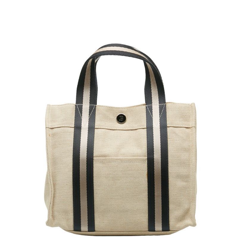 image of Bally Canvas Tote Bag in White, Women's