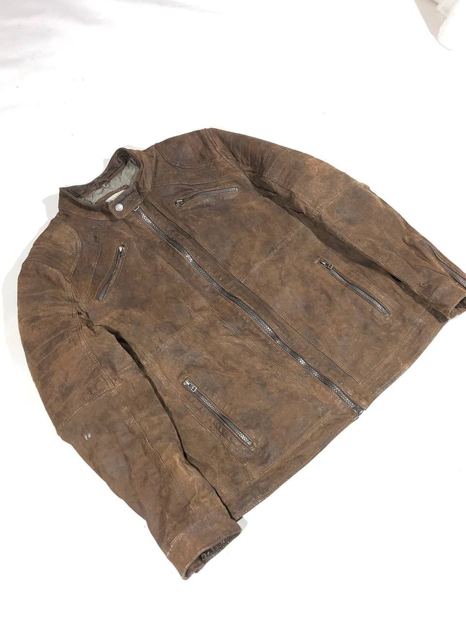 Angelo Litrico Angelo Litrico Racing Biker Leather Jacket Brown Size US L / EU 52-54 / 3 - 6 Thumbnail
