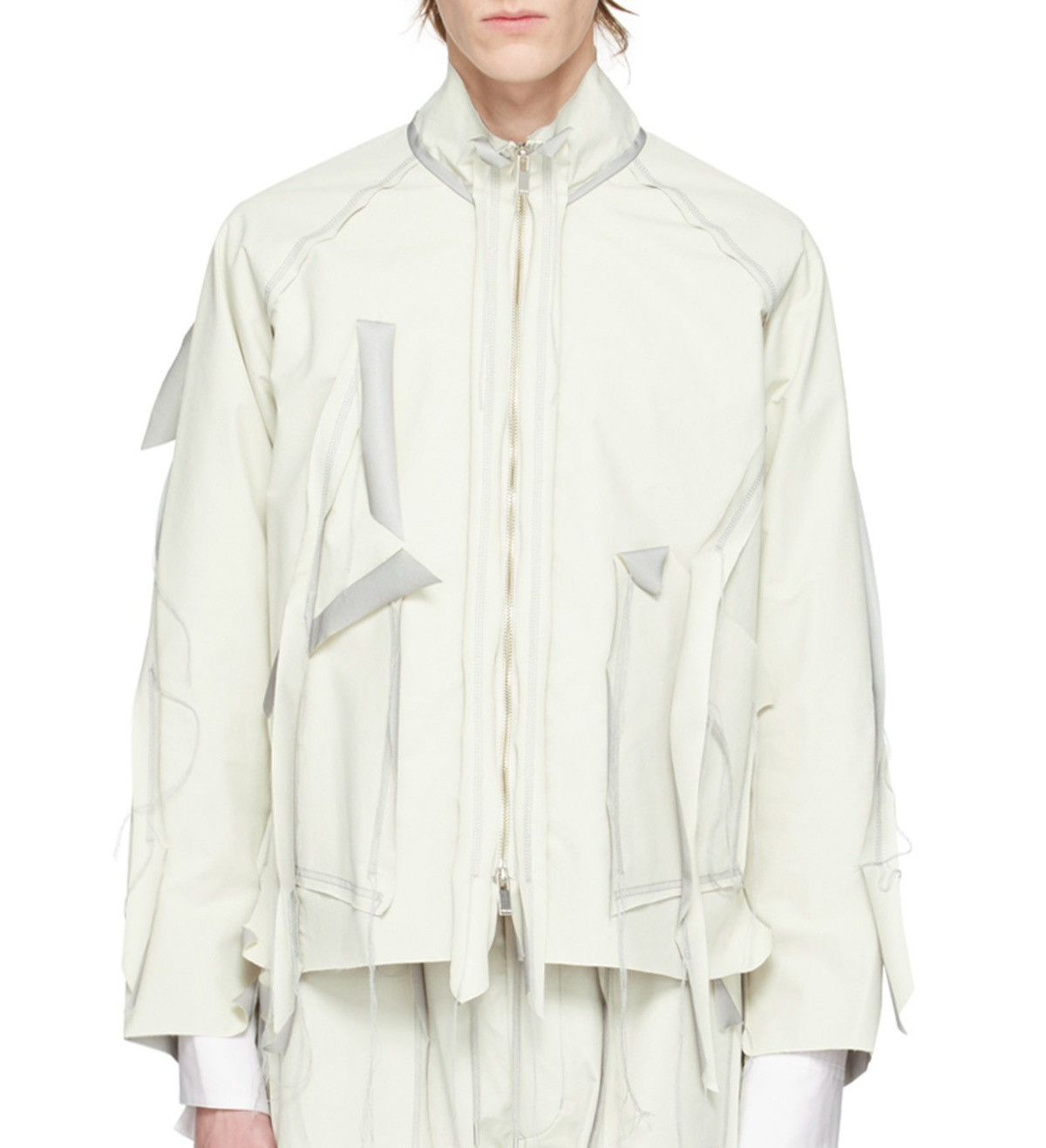 Sulvam SULVAM LOOSE THREAD CUTTING SHORT JACKET Size US L / EU 52-54 / 3 - 1 Thumbnail