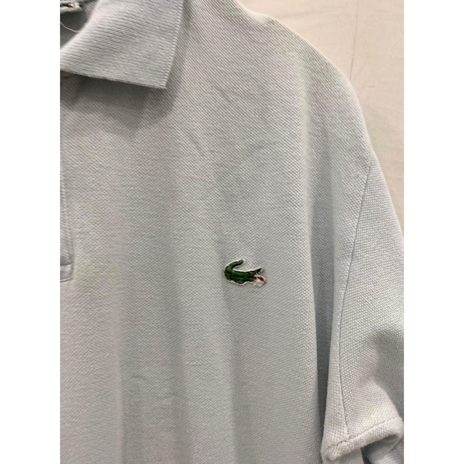 Lacoste VINTAGE Lacoste Polo Shirt Made in France Adult XXL Light Blue 100% Cotton Size US XXL / EU 58 / 5 - 6 Thumbnail