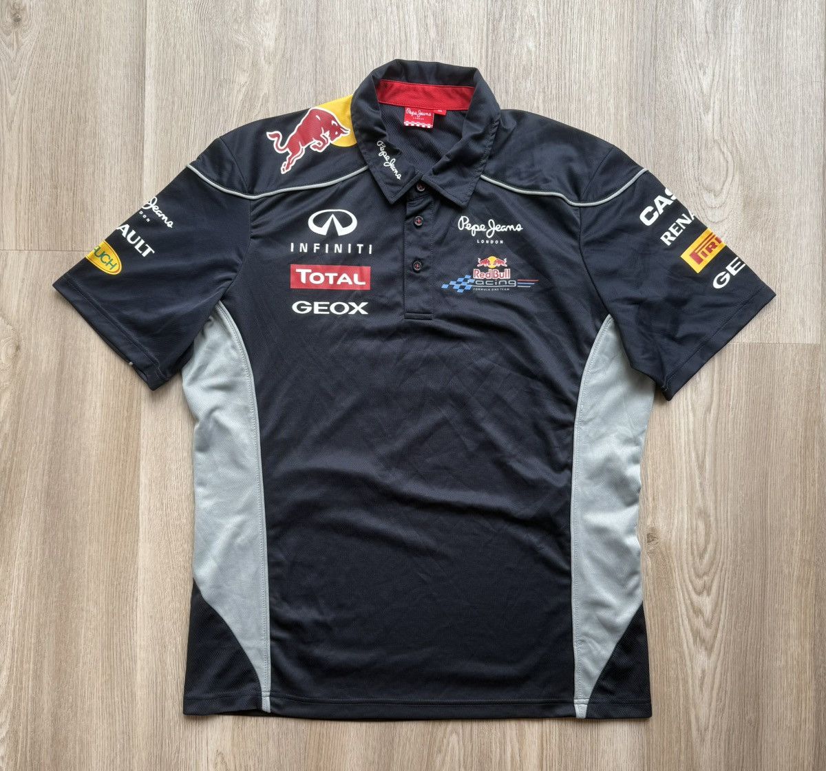 Pepe Jeans Red Bull Navy Blue Racing Polo T-Shirt Formula