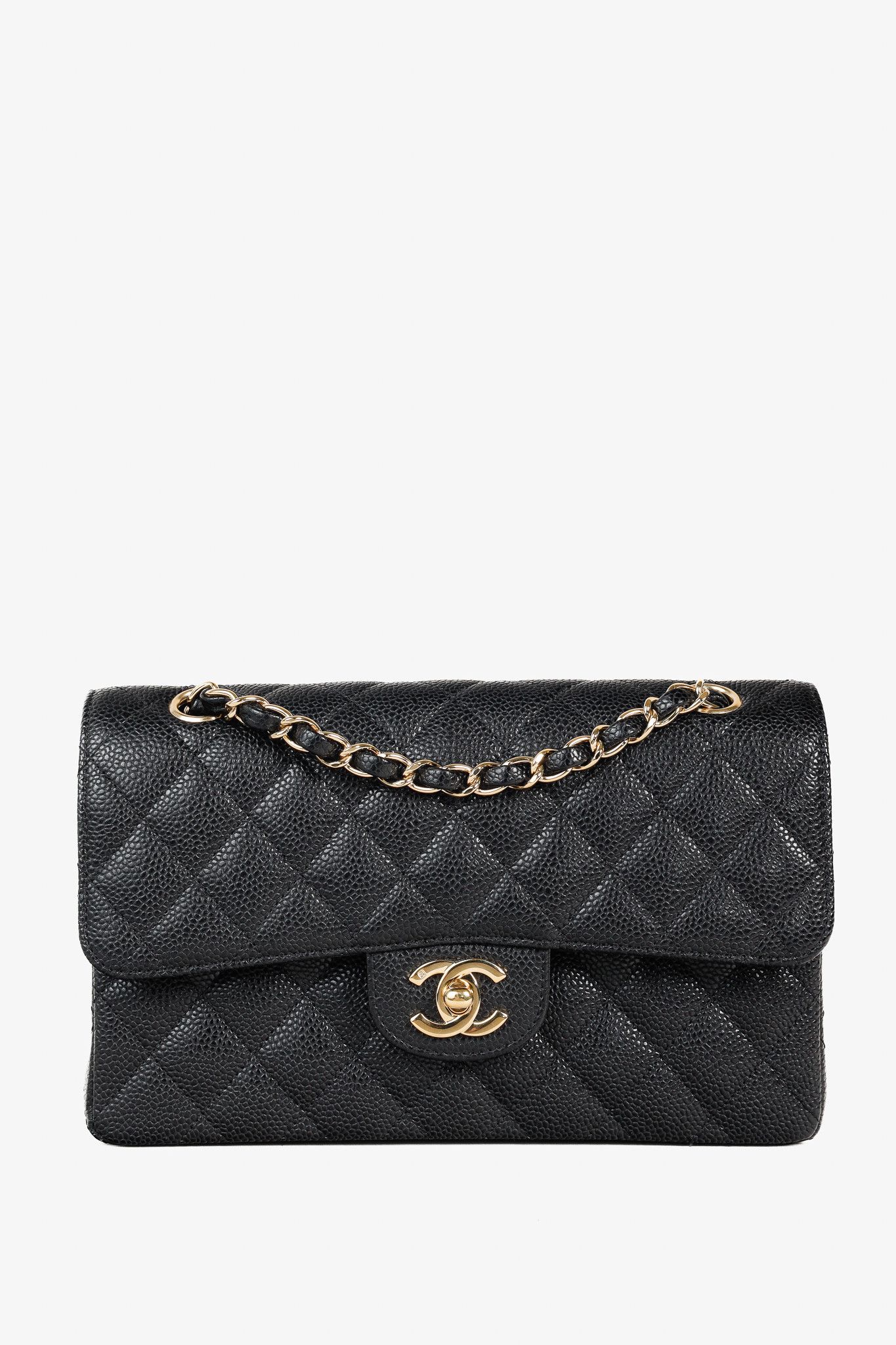 Chanel Chanel Small Black Caviar Classic Double Flap Bag Size ONE SIZE - 1 Thumbnail